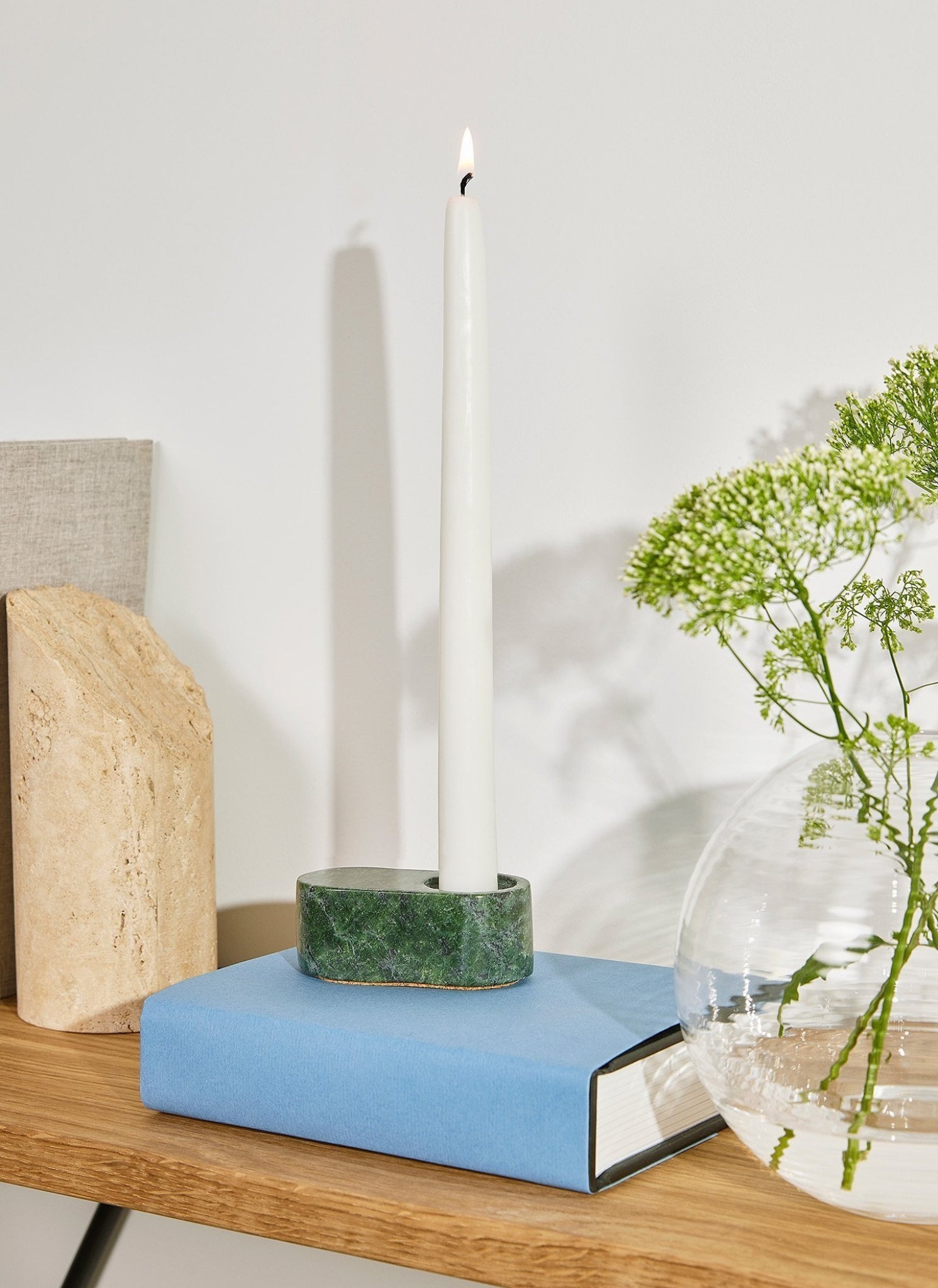 Spring Copenhagen Ovaali Candle Holder, Green