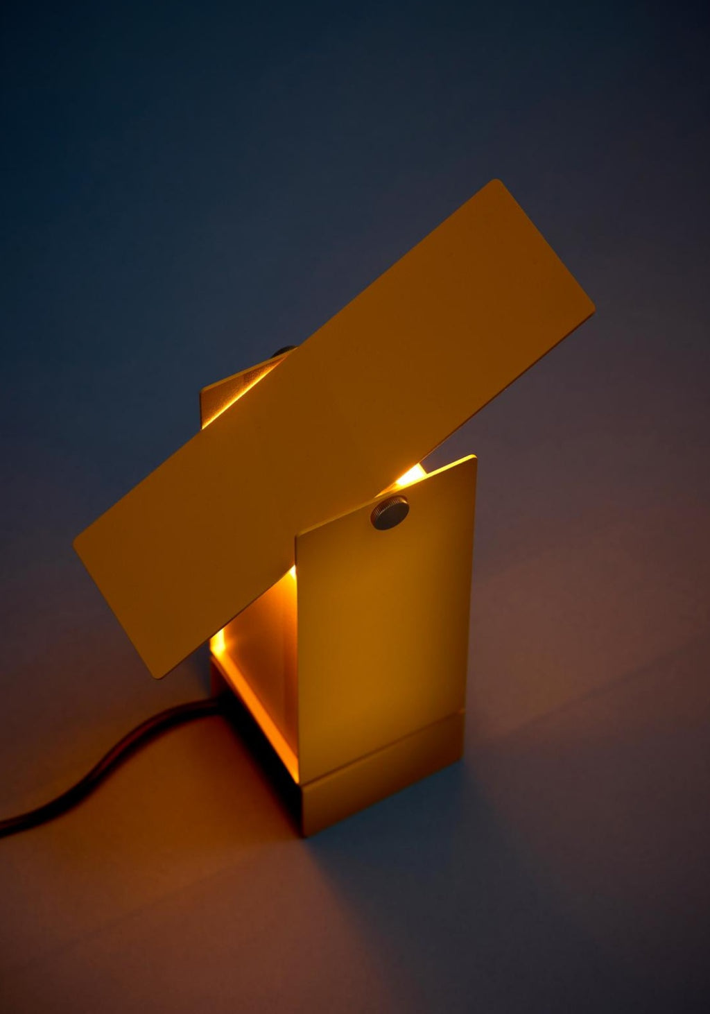 Illuminate Your Space: MOEBE Yellow Pivoting Table Lamp - Danish Design