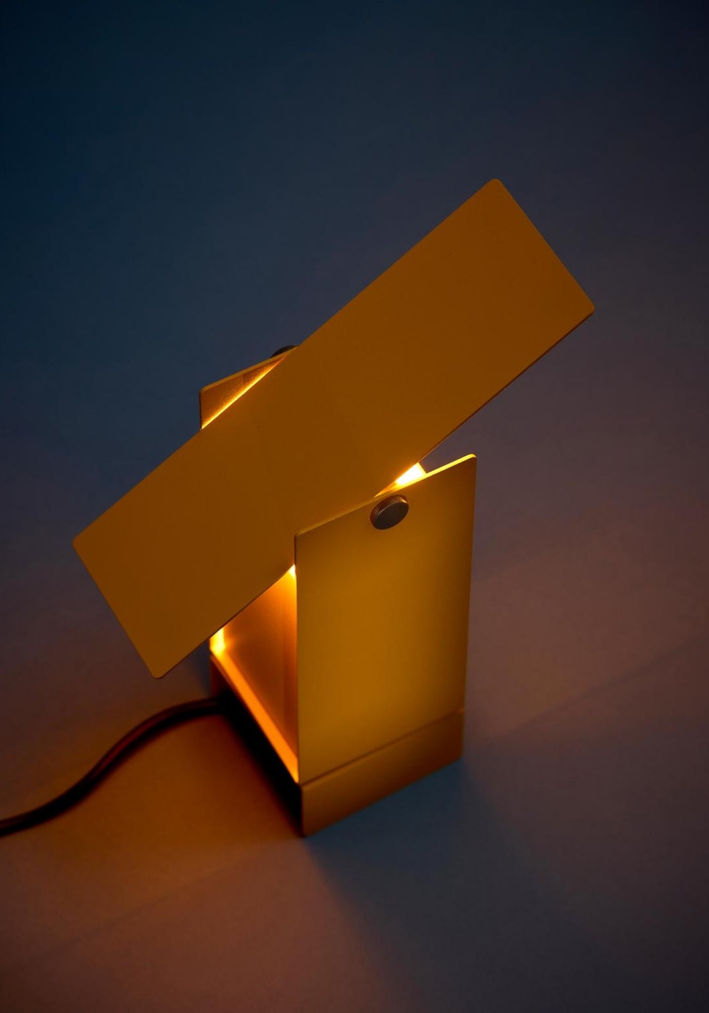 Illuminate Your Space: MOEBE Yellow Pivoting Table Lamp - Danish Design