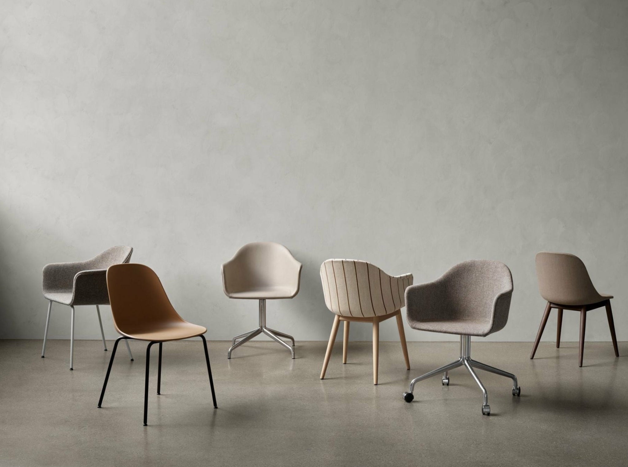 Audo Copenhagen Harbour Dining Dark Stained Oak, Burned Red