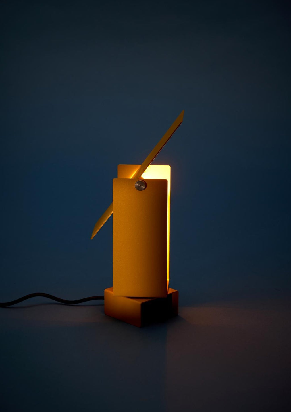 Illuminate Your Space: MOEBE Yellow Pivoting Table Lamp - Danish Design