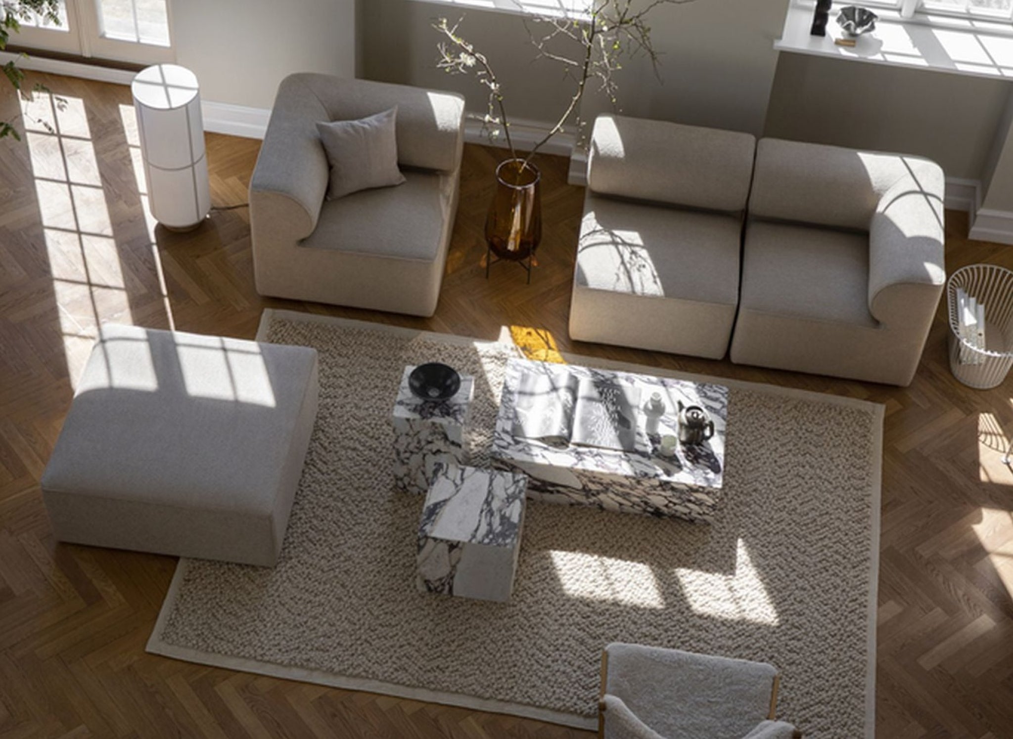 Audo Copenhagen Mimoides cushion 40x40 cm, ochre