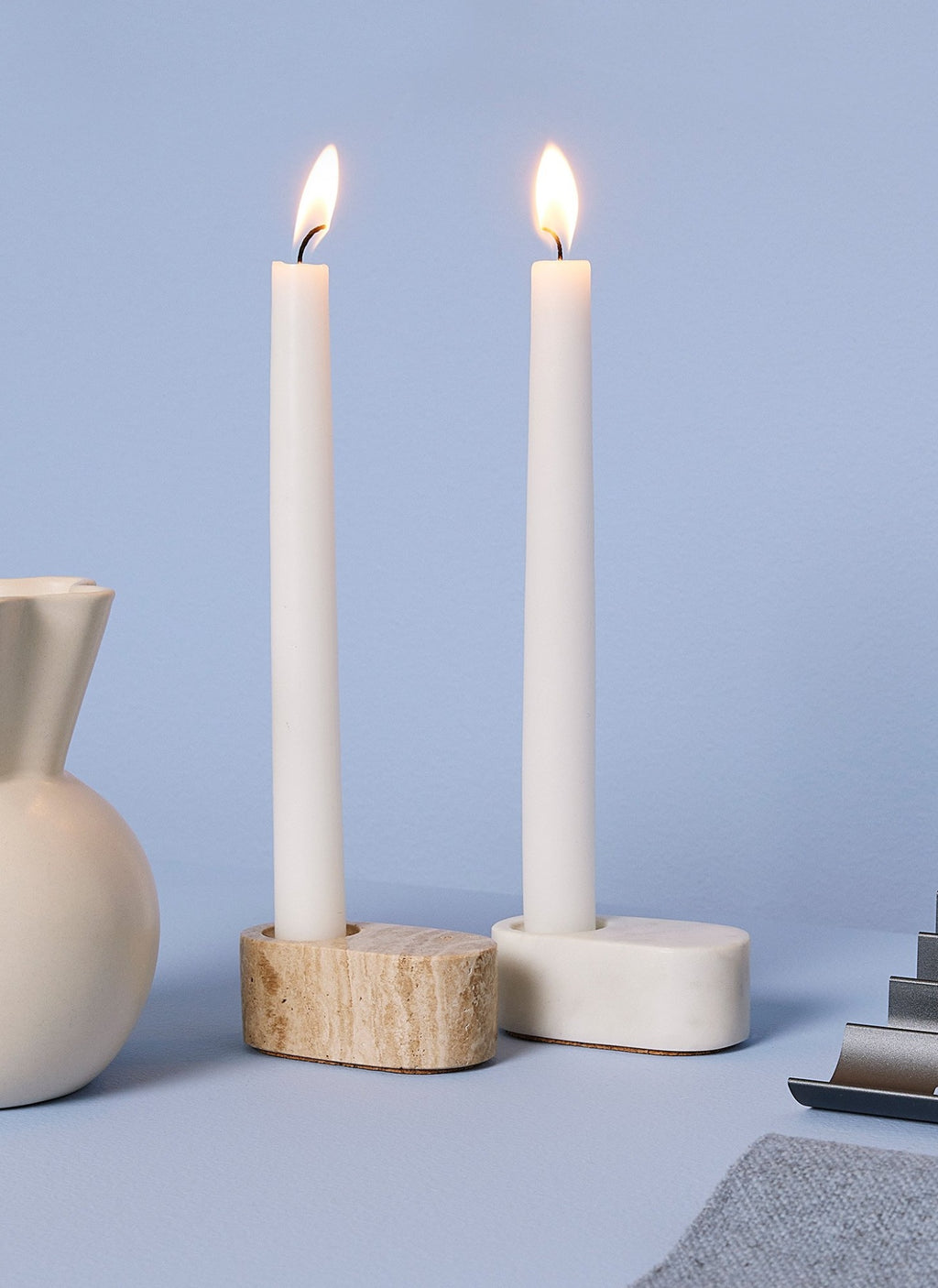 Spring Copenhagen Ovaali Candle Holder, Sand
