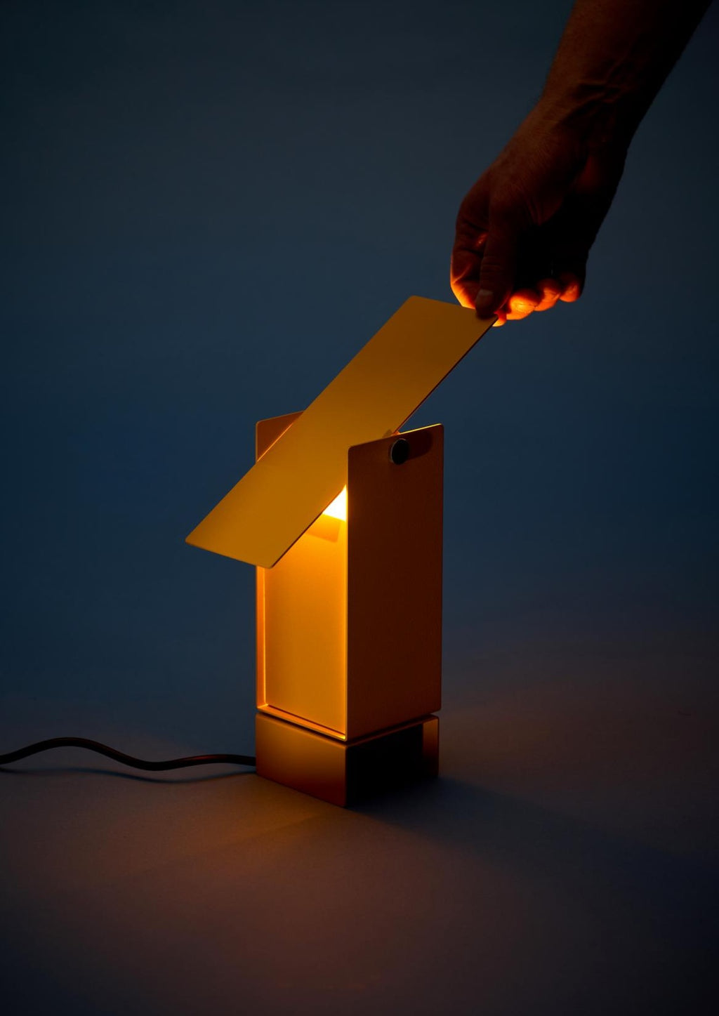 Illuminate Your Space: MOEBE Yellow Pivoting Table Lamp - Danish Design