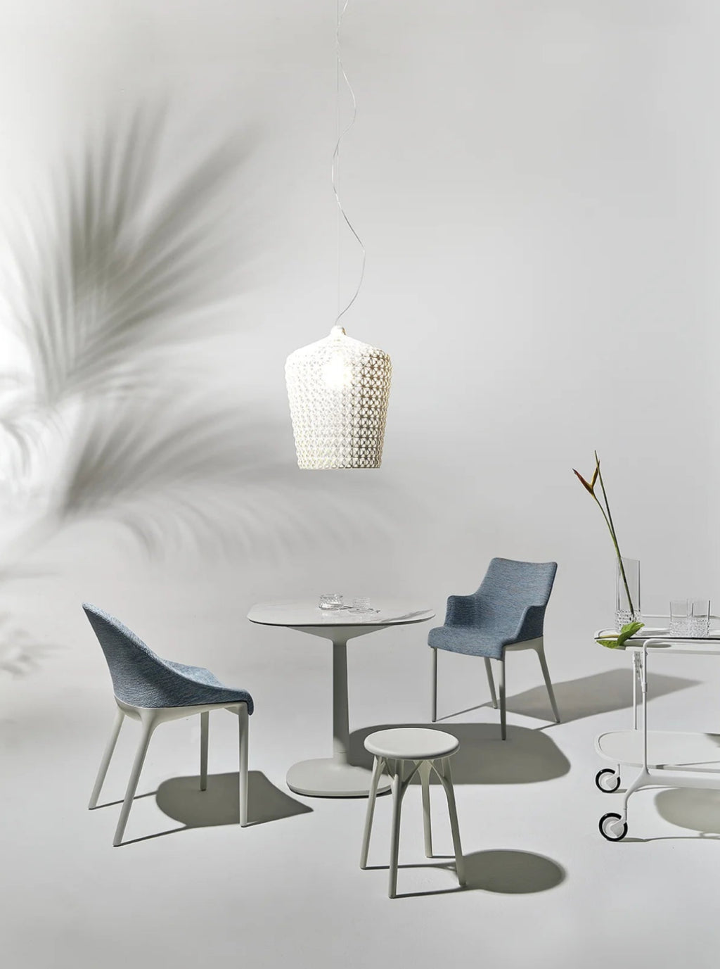 Kartell Kabuki Suspension Lamp, Light Blue