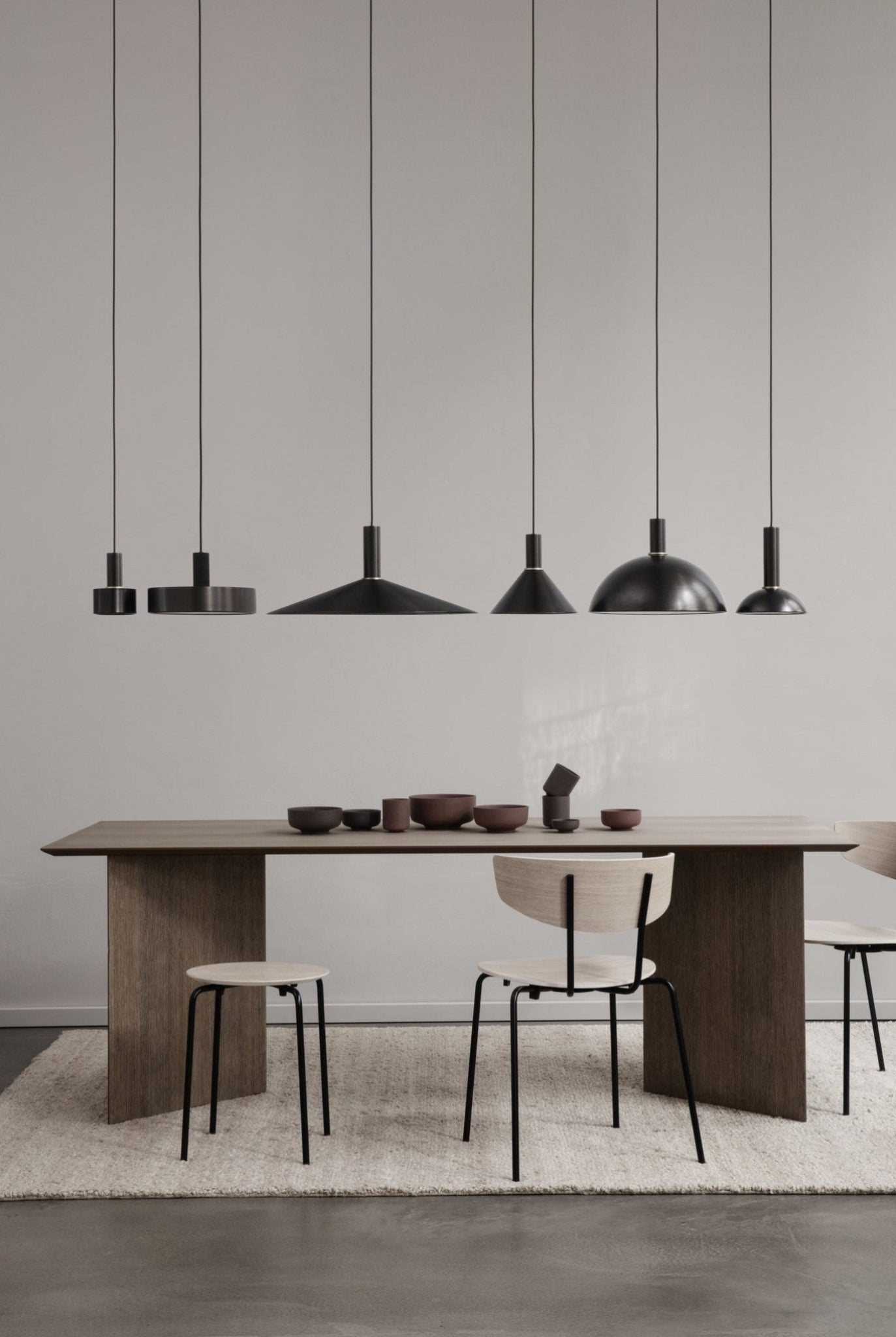 Ferm Living Cone Lampshade, Black Brass