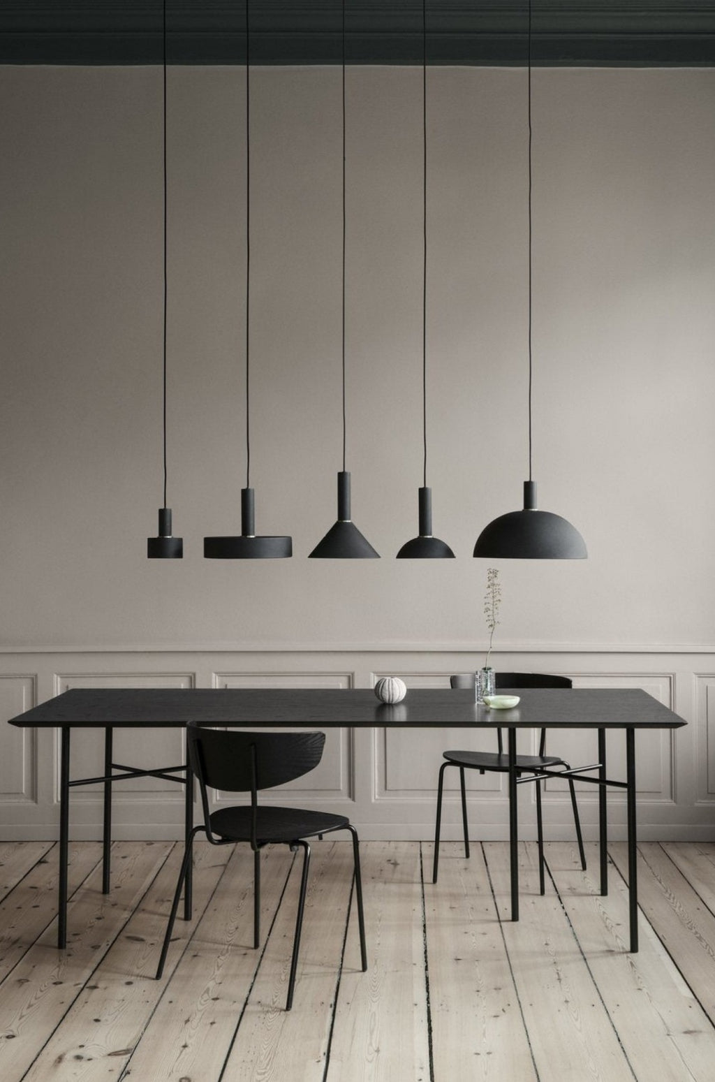 Ferm Living Hoop Lampshade, Black Brass