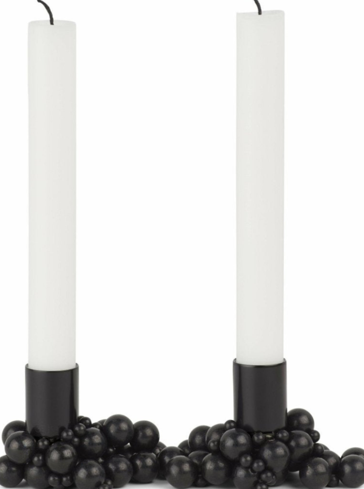 Gejst Molekyl Black Steel Candle Holders Set Of 2 - 3.3 Cm Magnetic