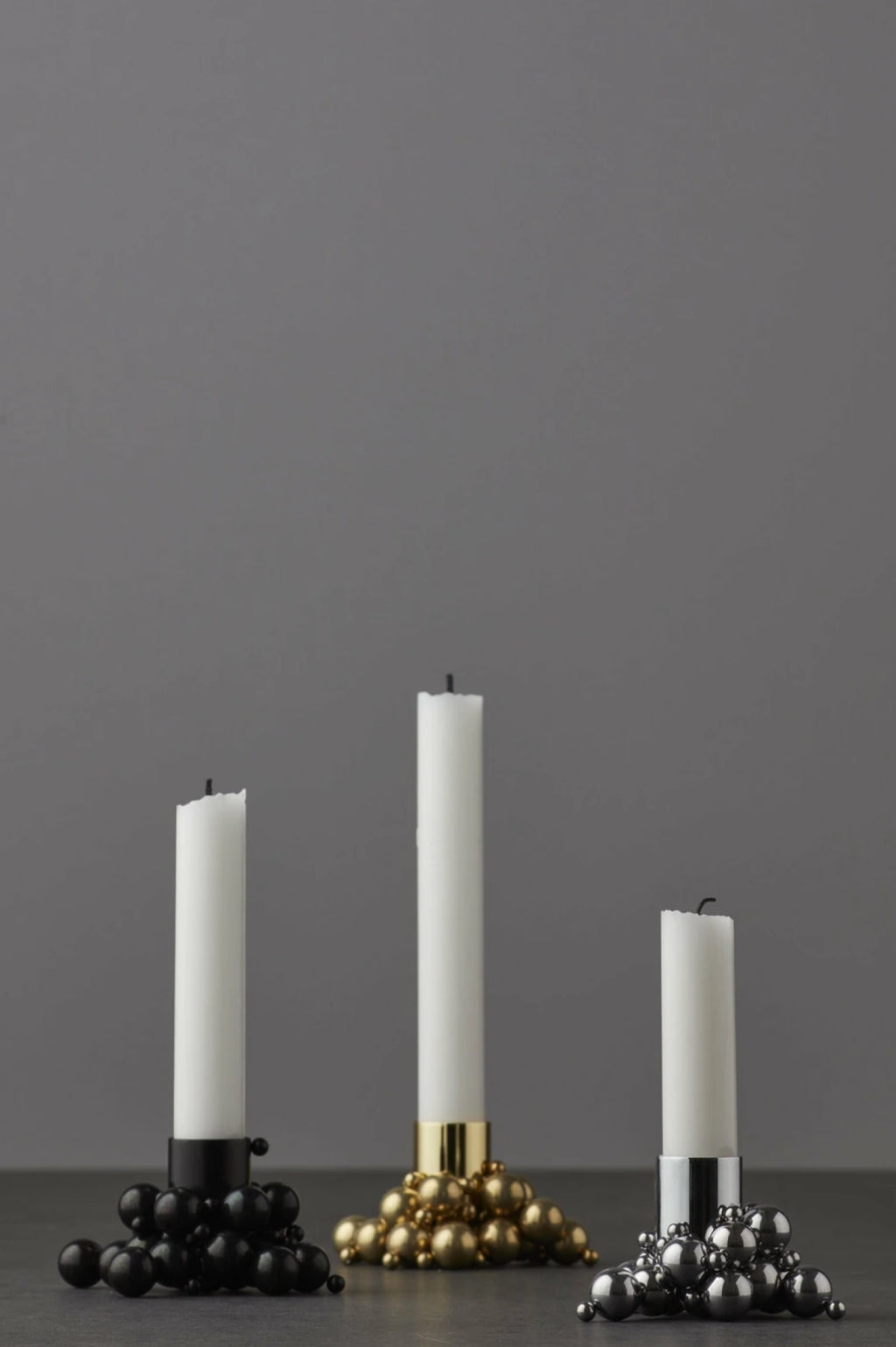 Gejst MOLEKYL Black Candle Holder Set 4pcs — 3.3 cm Magnetic Design