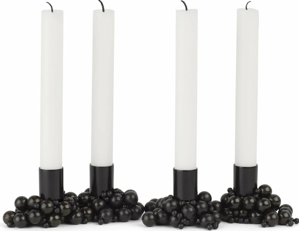 Gejst Molekyl Black Candle Holder Set 4pcs — 3.3 Cm Magnetic Design