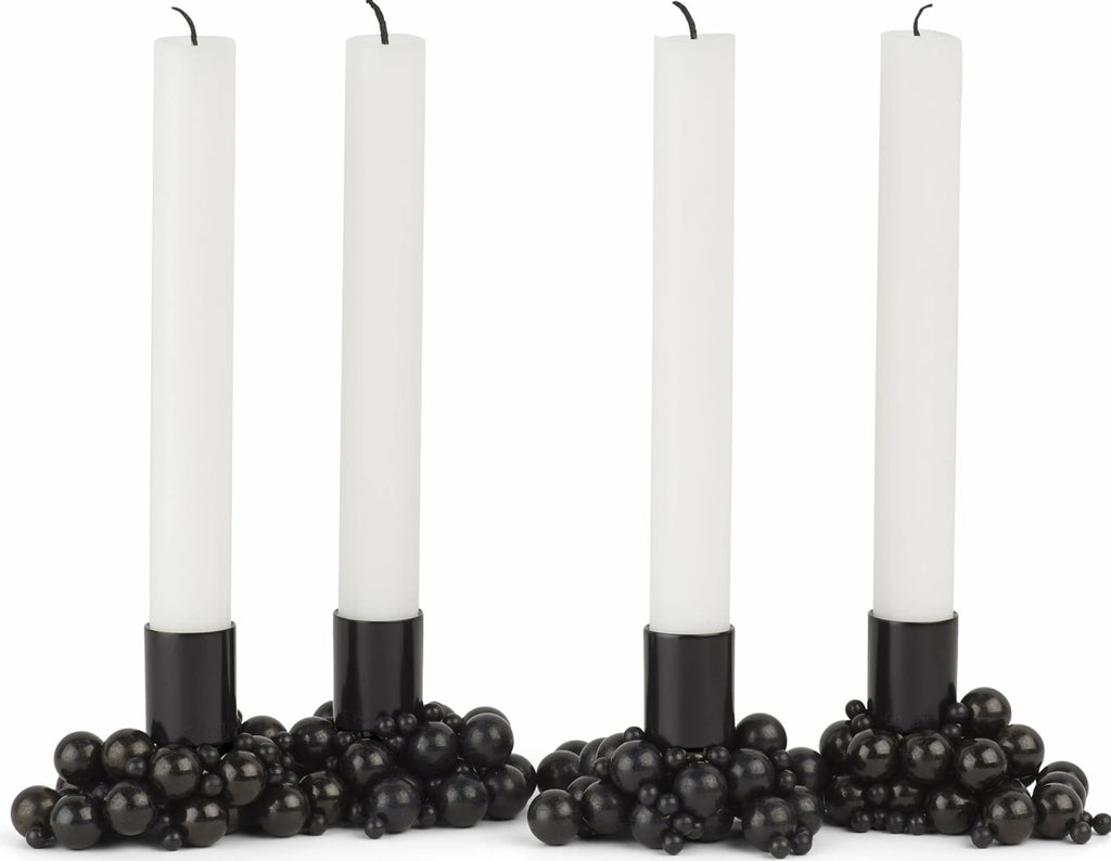 Gejst Molekyl Black Candle Holder Set 4pcs — 3.3 Cm Magnetic Design