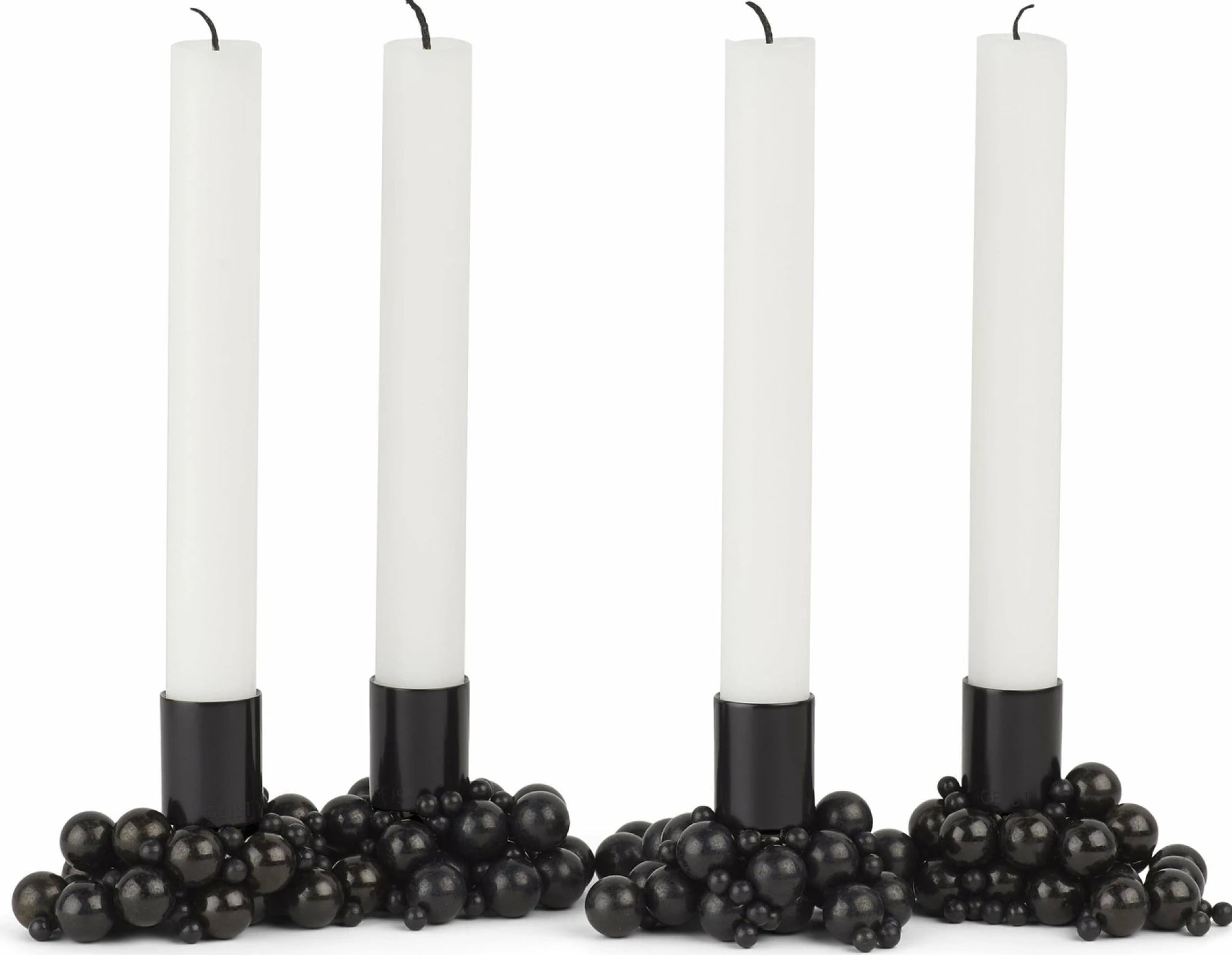 Gejst Molekyl Black Candle Holder Set 4pcs — 3.3 Cm Magnetic Design