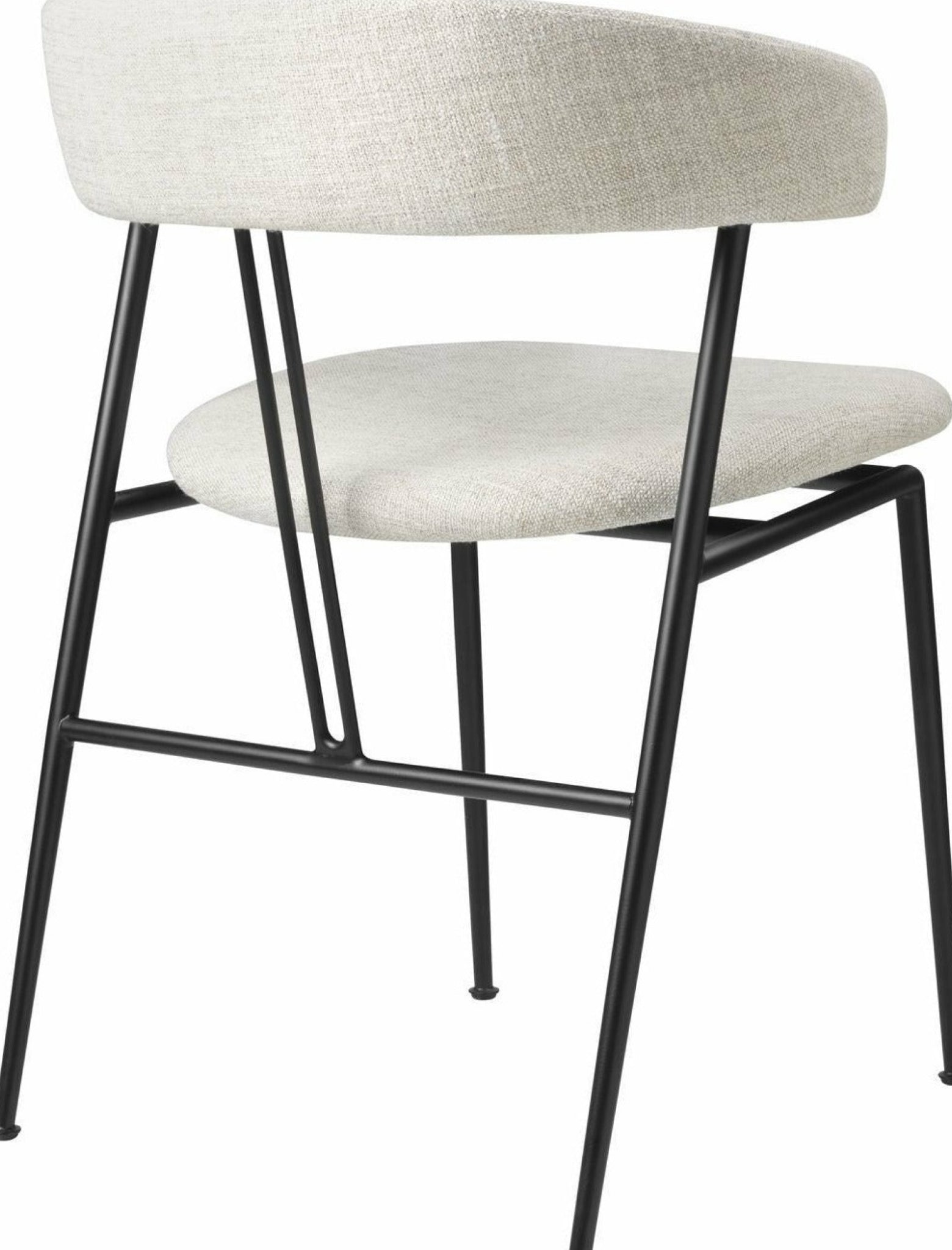 Gubi Violin Dining Chair Fully Upholstered, Svevo (002)