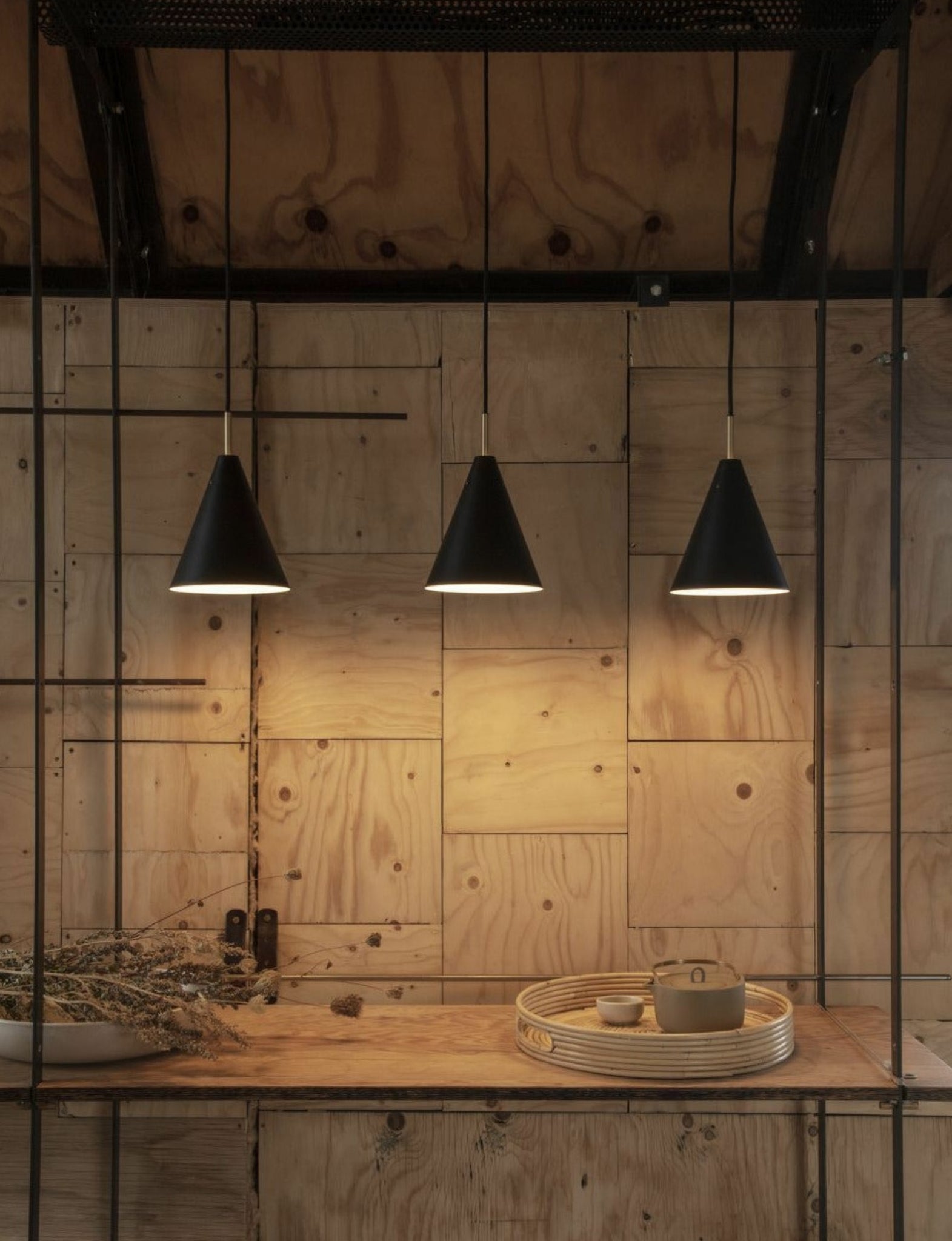 Lyfa Mosaic Pendant 25 Cm, Black