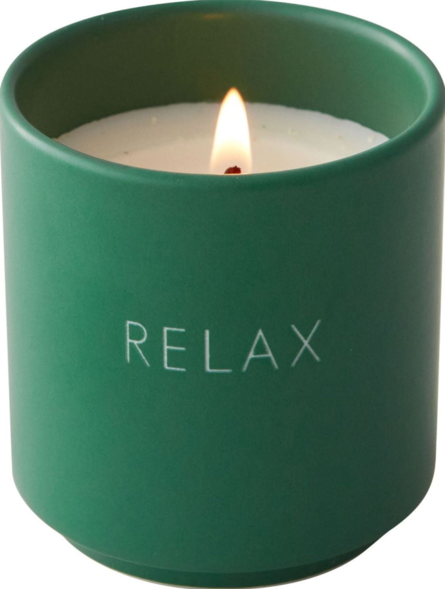 Design Letters Scented Candle Relax, Grass Green