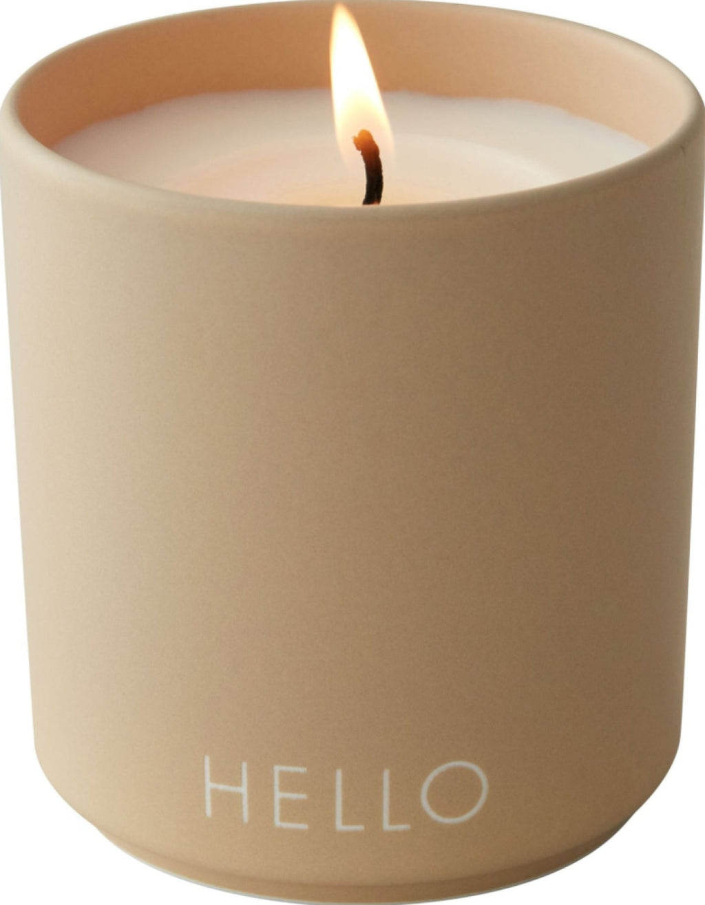 Design Letters Scented Candle Hello Large, beige