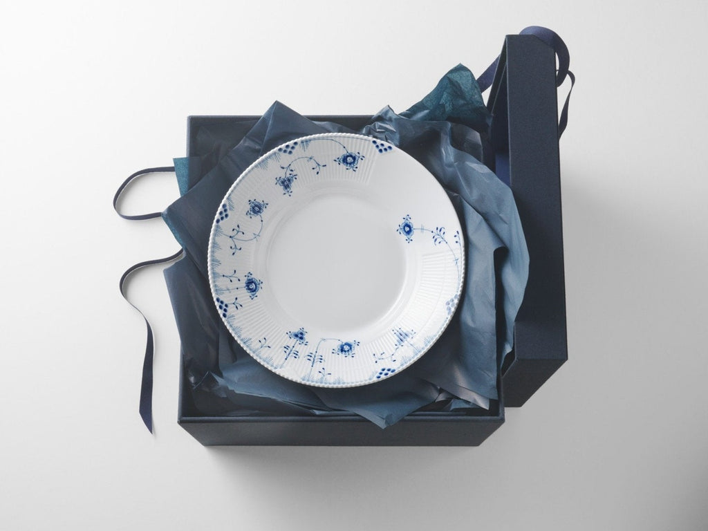 Royal Copenhagen Elements Blue Deep Plate, 25 Cm
