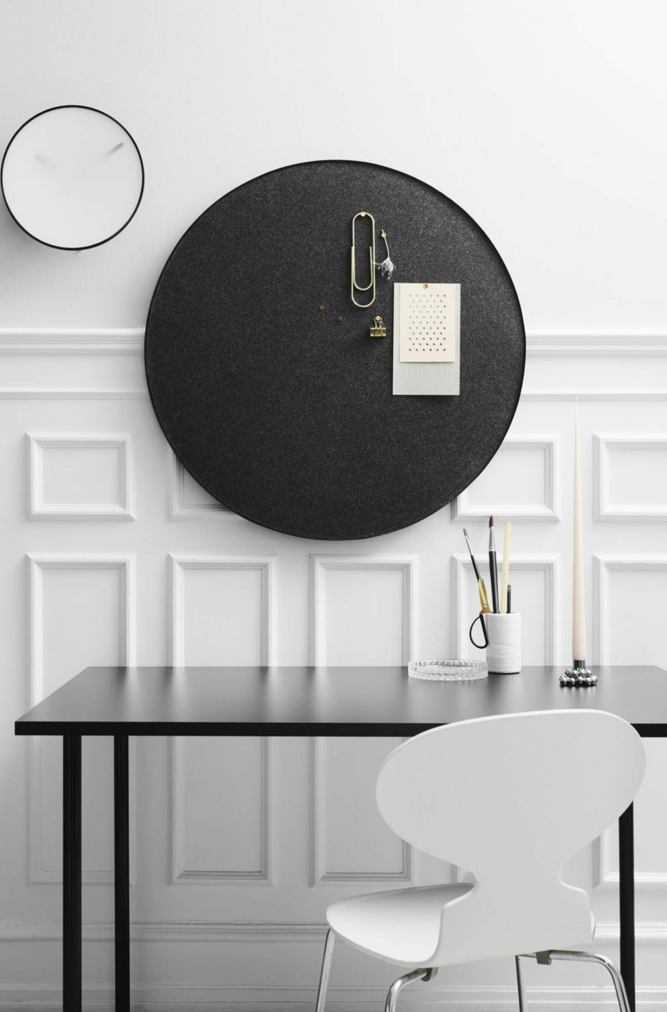 Gejst Retell Pinboard 80cm Black - Sound-Absorbing Felt by C.F. Møller