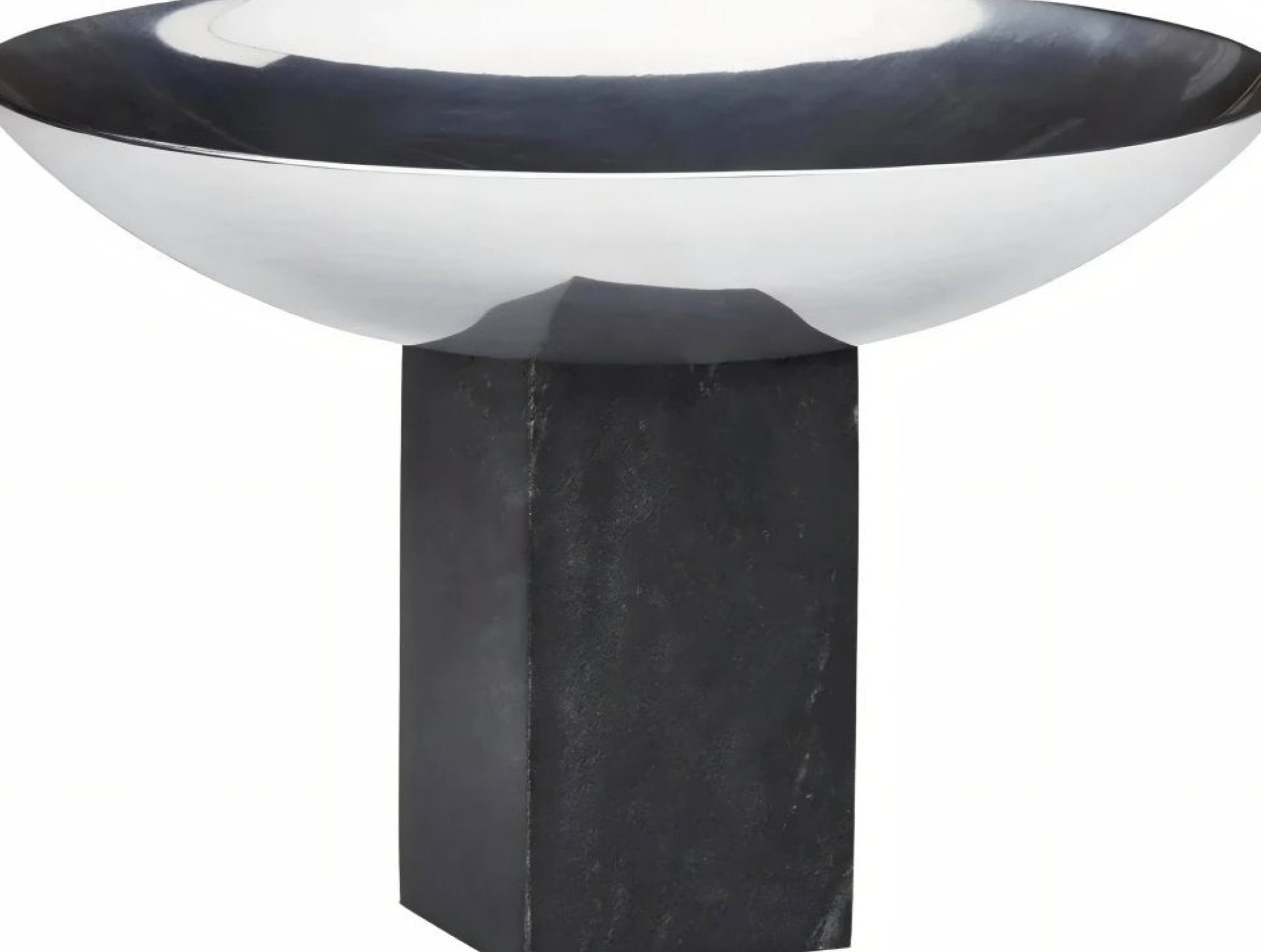Gejst Sapoto Medium Bowl – Hand-polished Aluminum & Black Marble