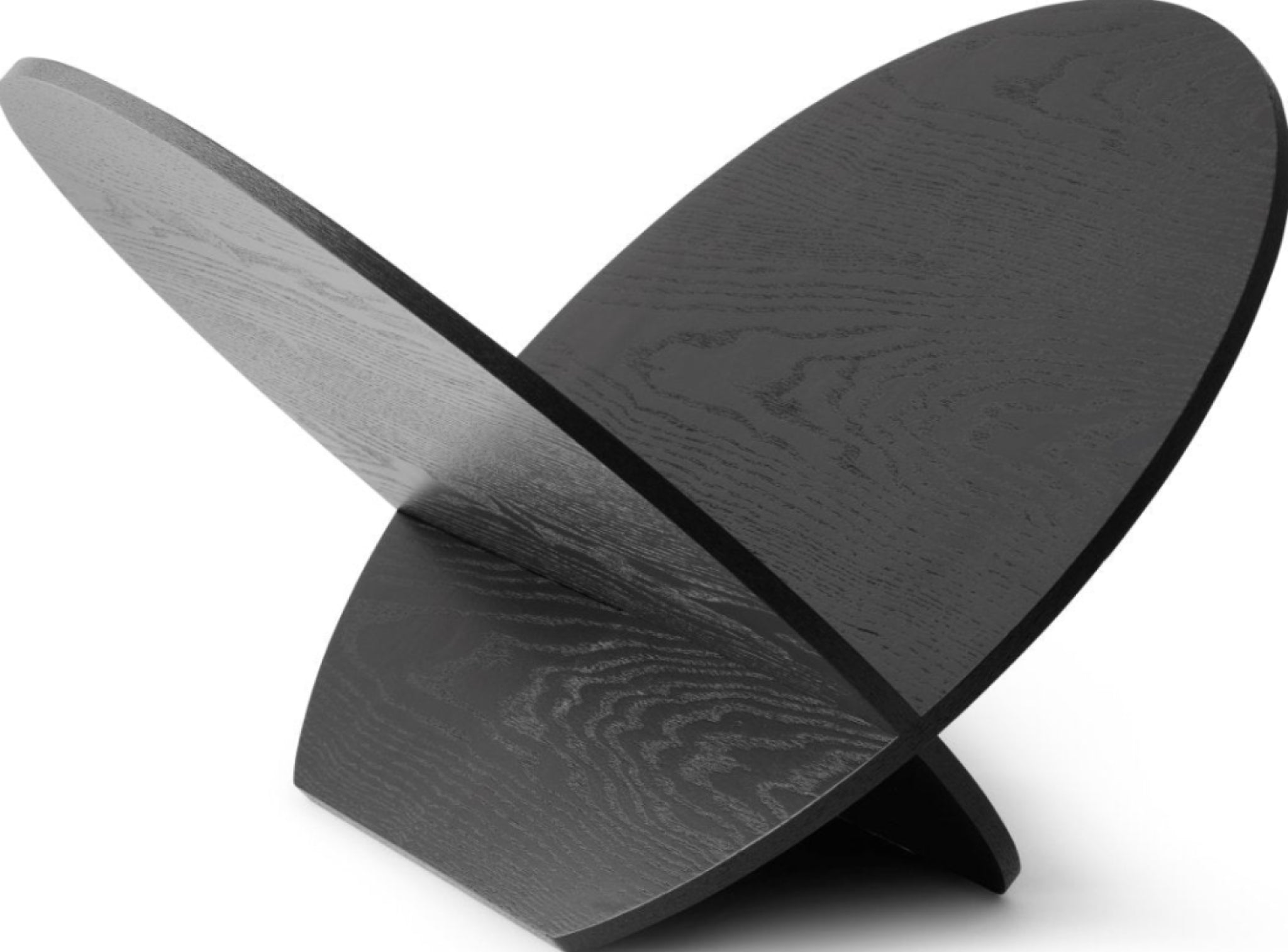 Gejst Silia Freestanding Magazine Holder - Black Oak Minimalist Rack