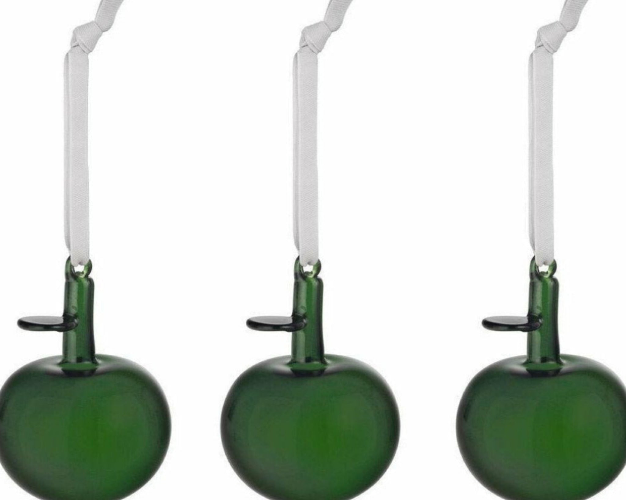Iittala Decorations Glass Apples Set Of 3, Green
