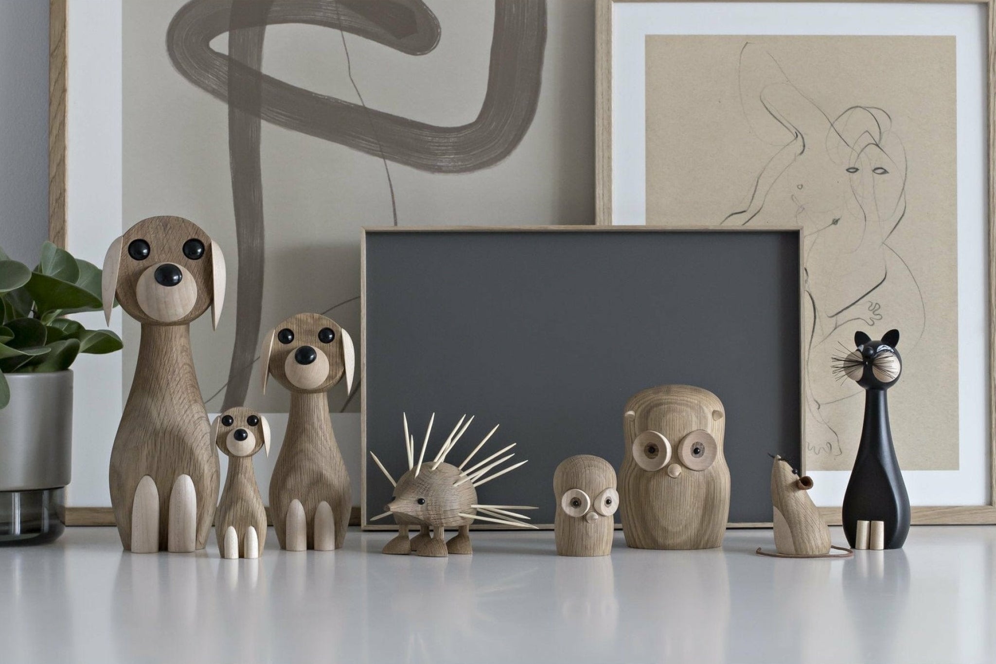 Gunnar Flørning Owl Wooden Figure, 6 Cm