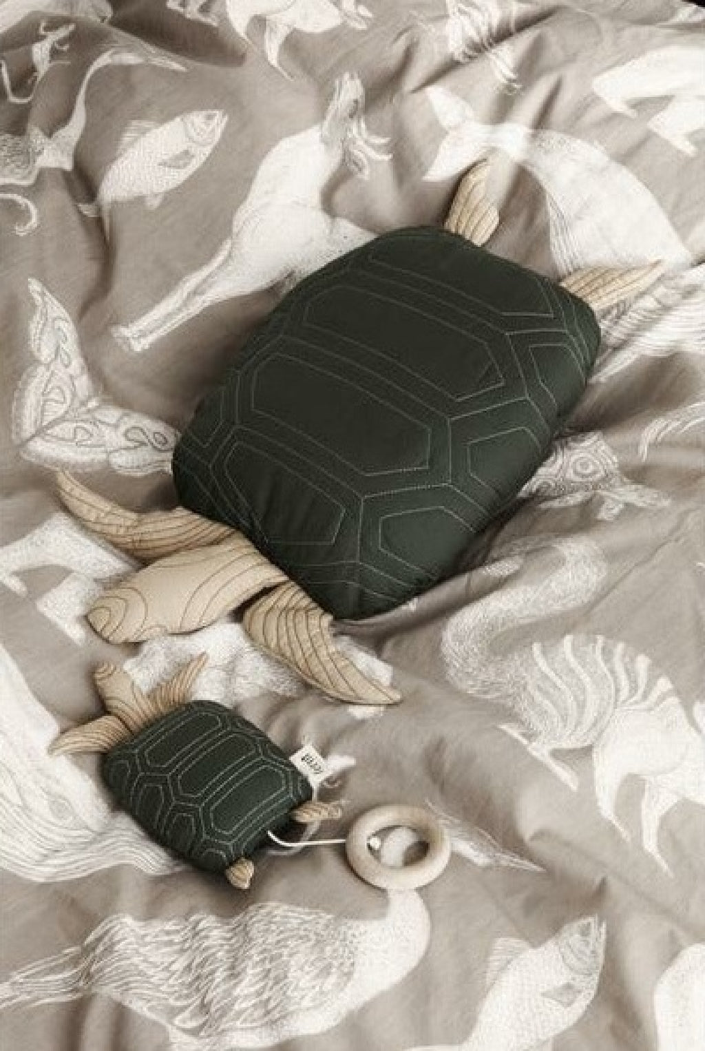 Ferm Living Turtle Quilted Music Mobile, Deep Forest