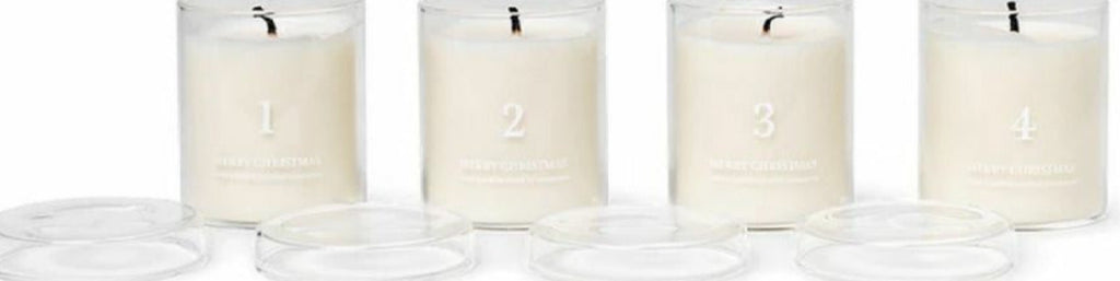 Ferm Living Scented Advent Scented Candles Set Of 4, White