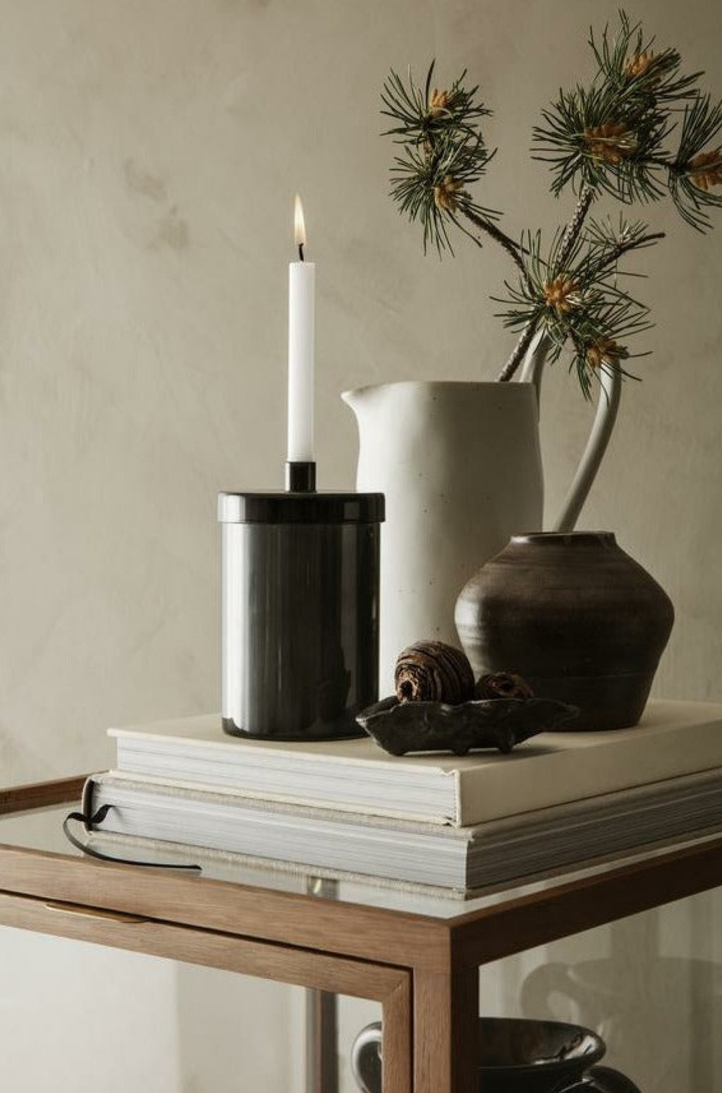 Ferm Living Countdown To Christmas Candle, Grey