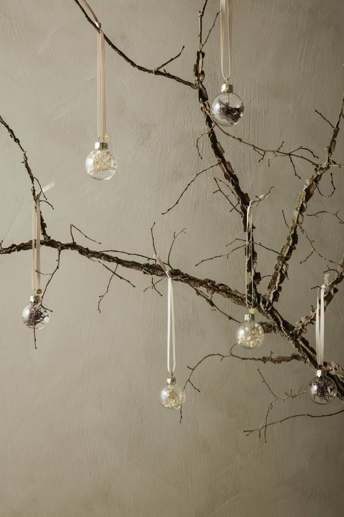 Ferm Living Flora Christmas Tree Decorations Small Set Of 4, Purple