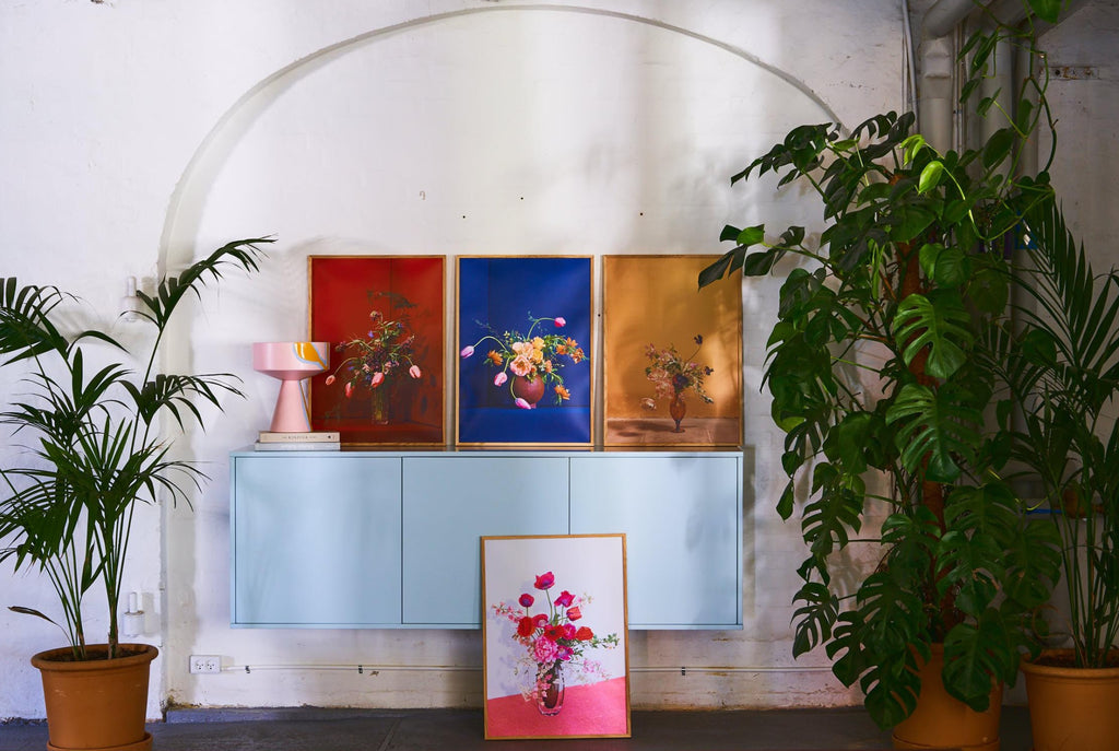 Paper Collective Blomst 01 Poster 50x70 Cm, Blue