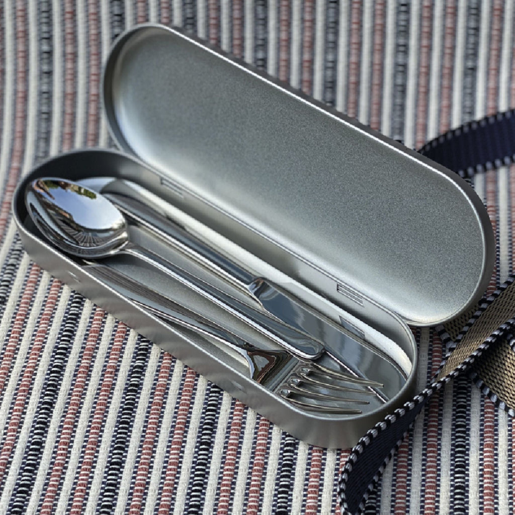 Kay Bojesen Travel Set, Matte Steele Steel