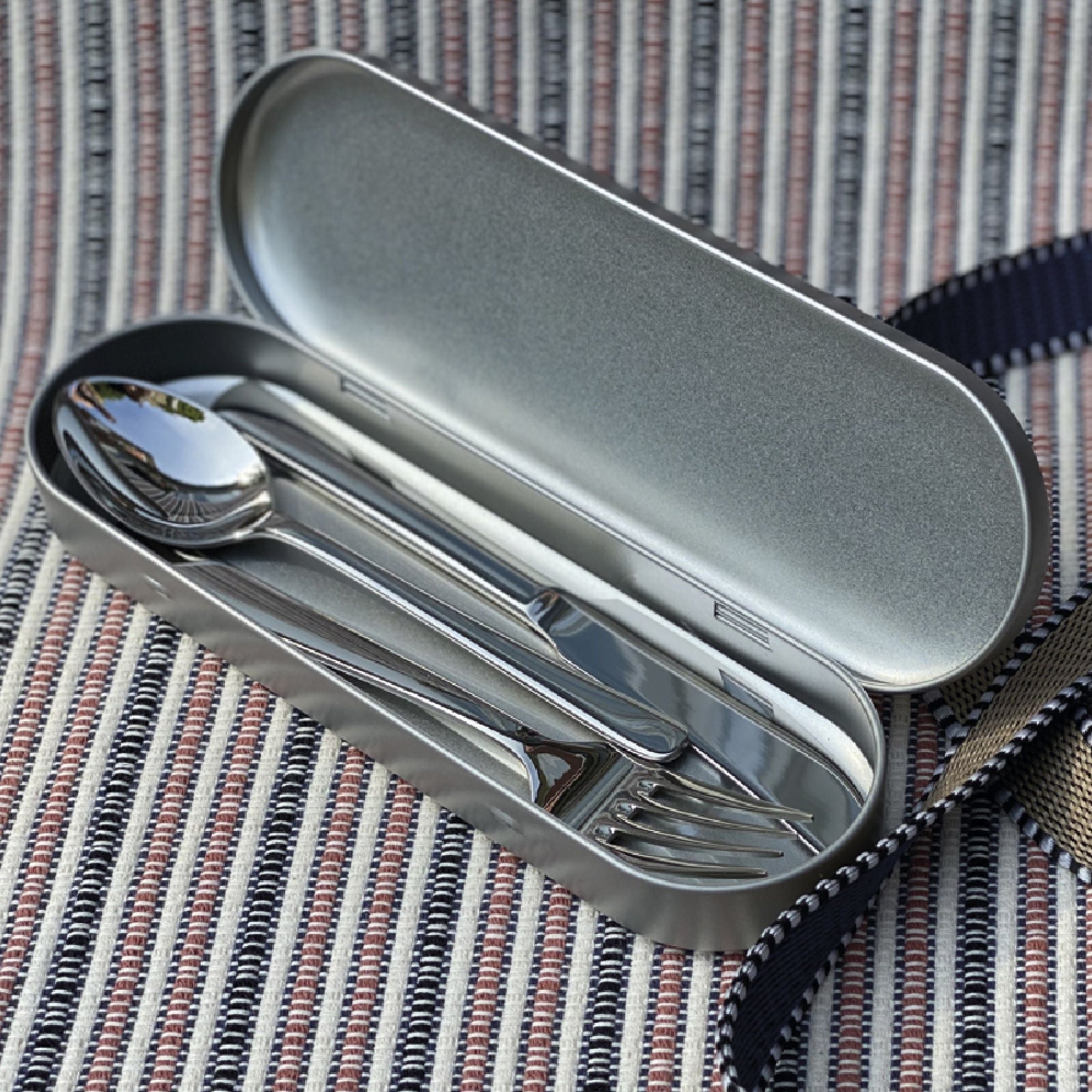 Kay Bojesen Travel Set, Matte Steele Steel