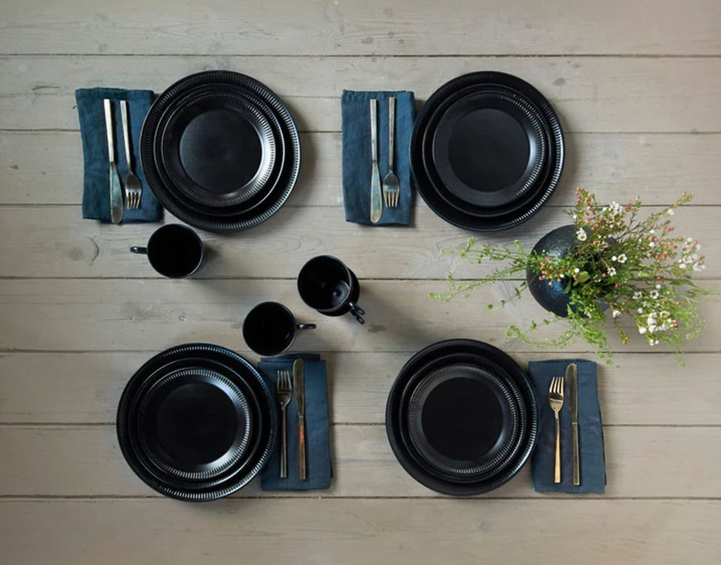 Knabstrup Keramik plate Ø 22 cm, black