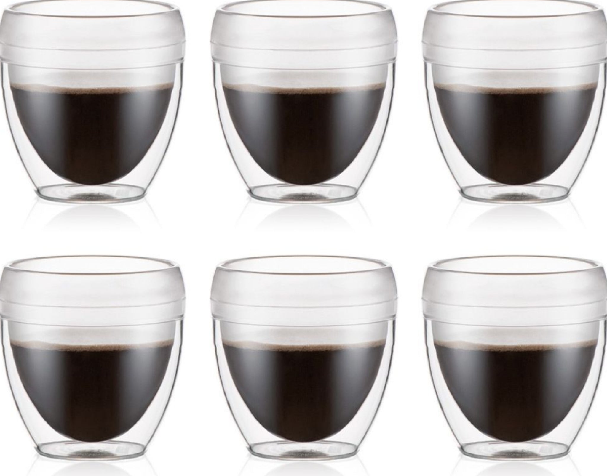 Bodum Pavina Outdoor Mug Double-walled Transparent 0.25 L, 6 pcs.