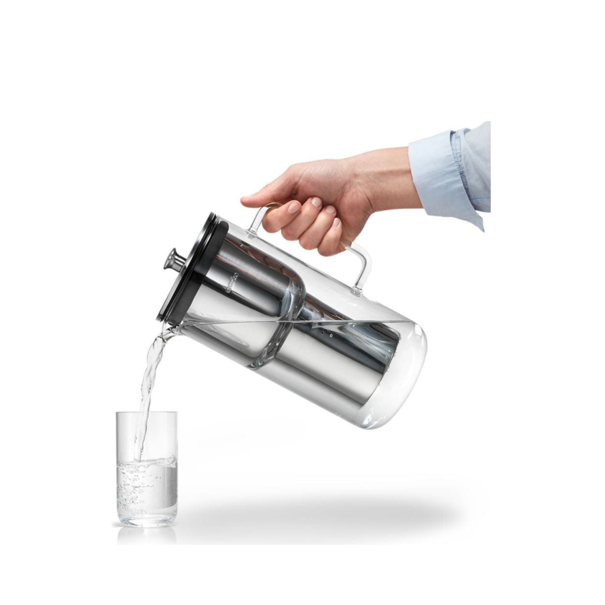 Aarke Purifier: Premium Glass & Steel Water Filter Jug for Cleaner Water