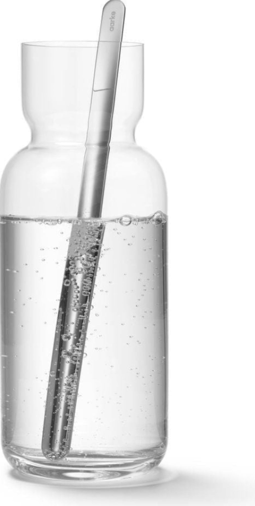 Elegant Aarke Nesting Carafe & Bar Spoon: Crystal & Stainless Steel Duo