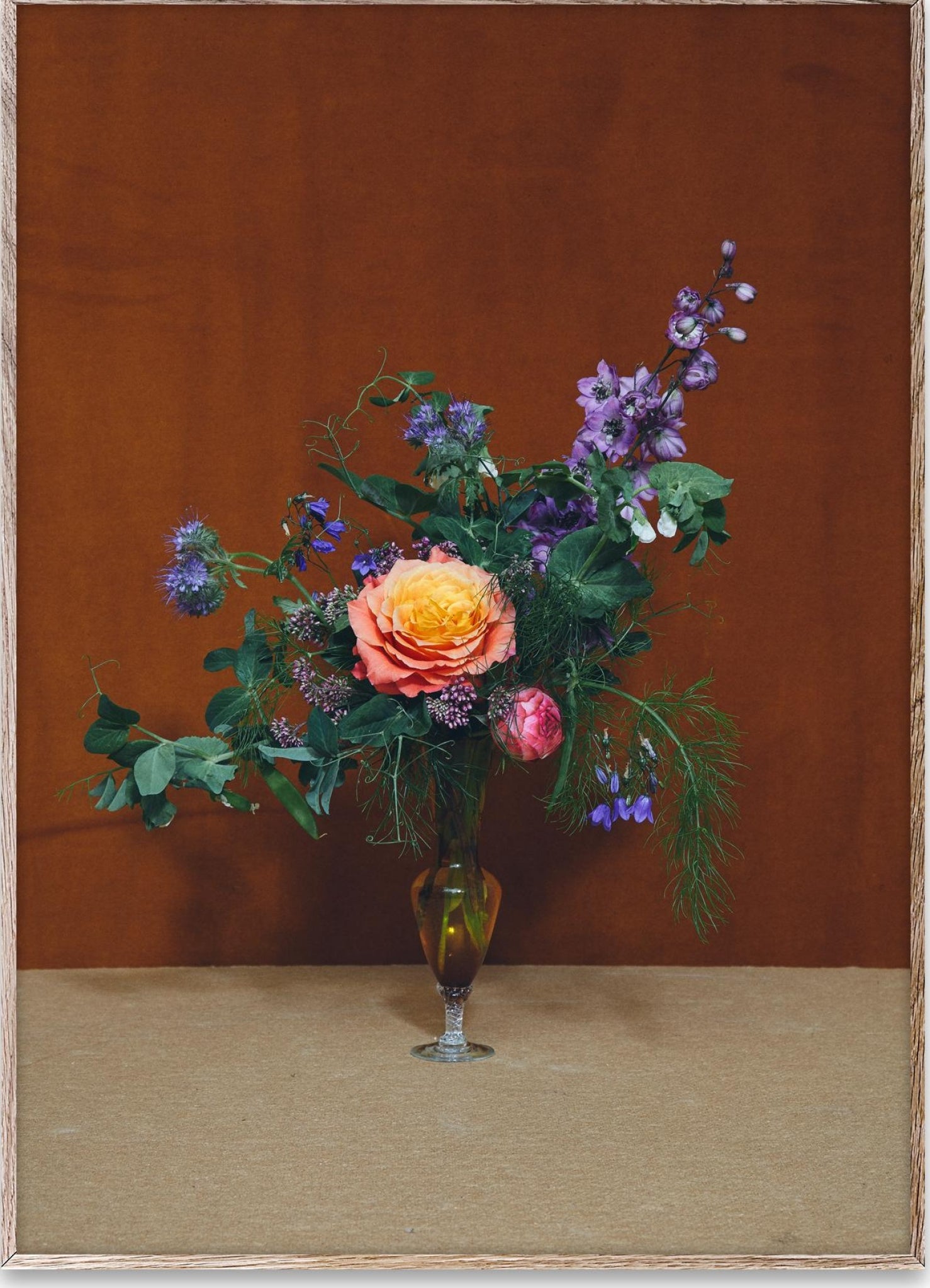 Paper Collective Blomst 08 Poster 50x70 Cm, Brown