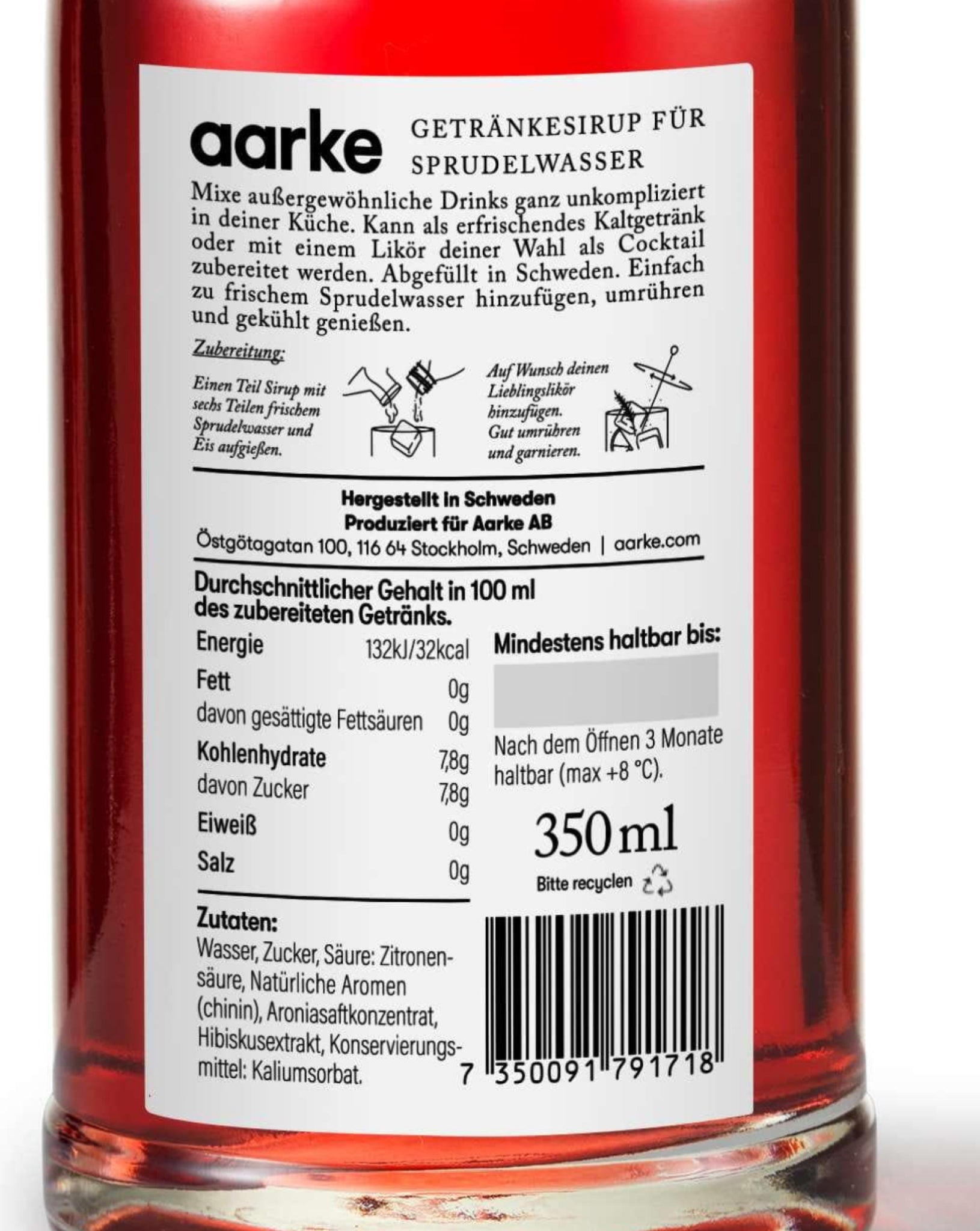 Aarke Bitter Orange Drink Mixer: Refreshing Home Bar Essential, 15 Drinks