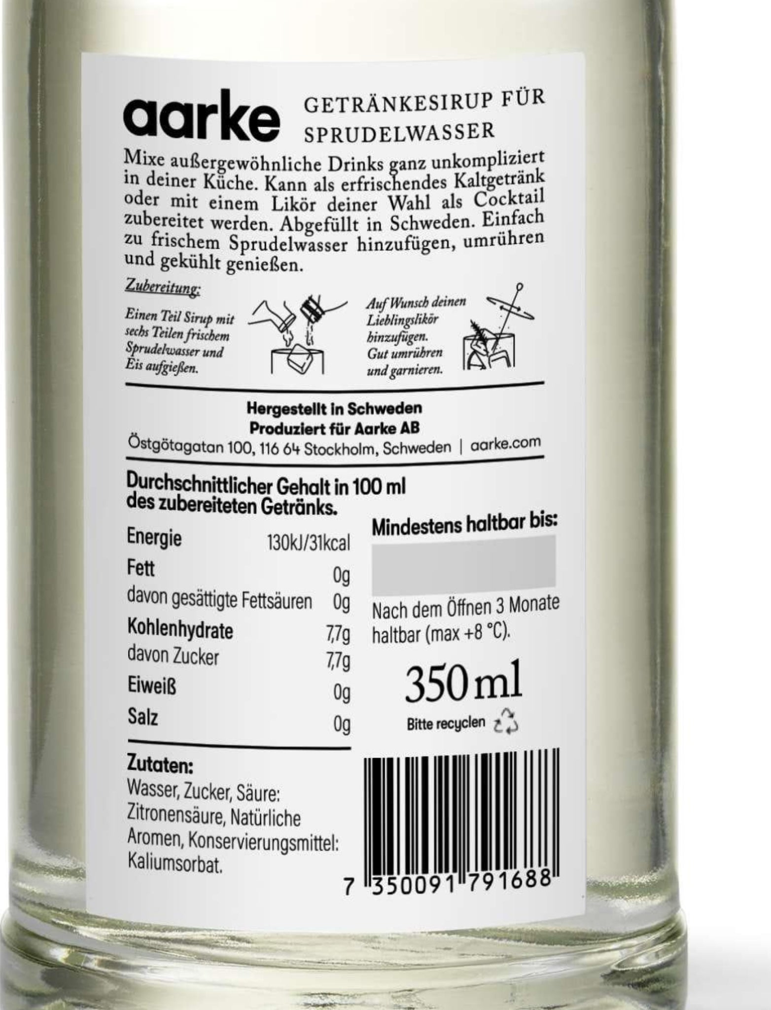 Aarke Yuzu Basil Drink Mixer: Refreshing Home Bar Essential