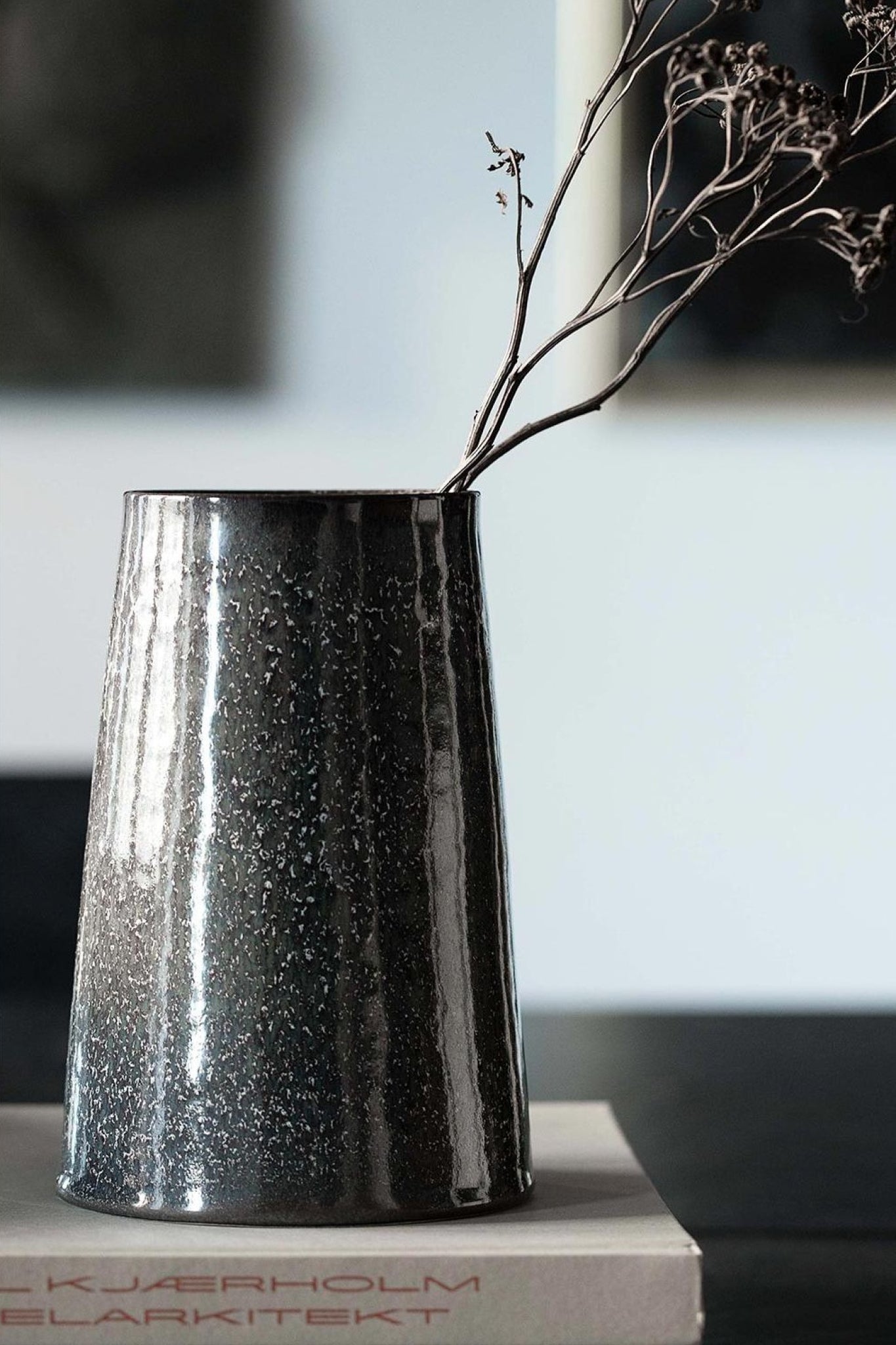 Klassik Studio Aron Cone Vase, dark brown