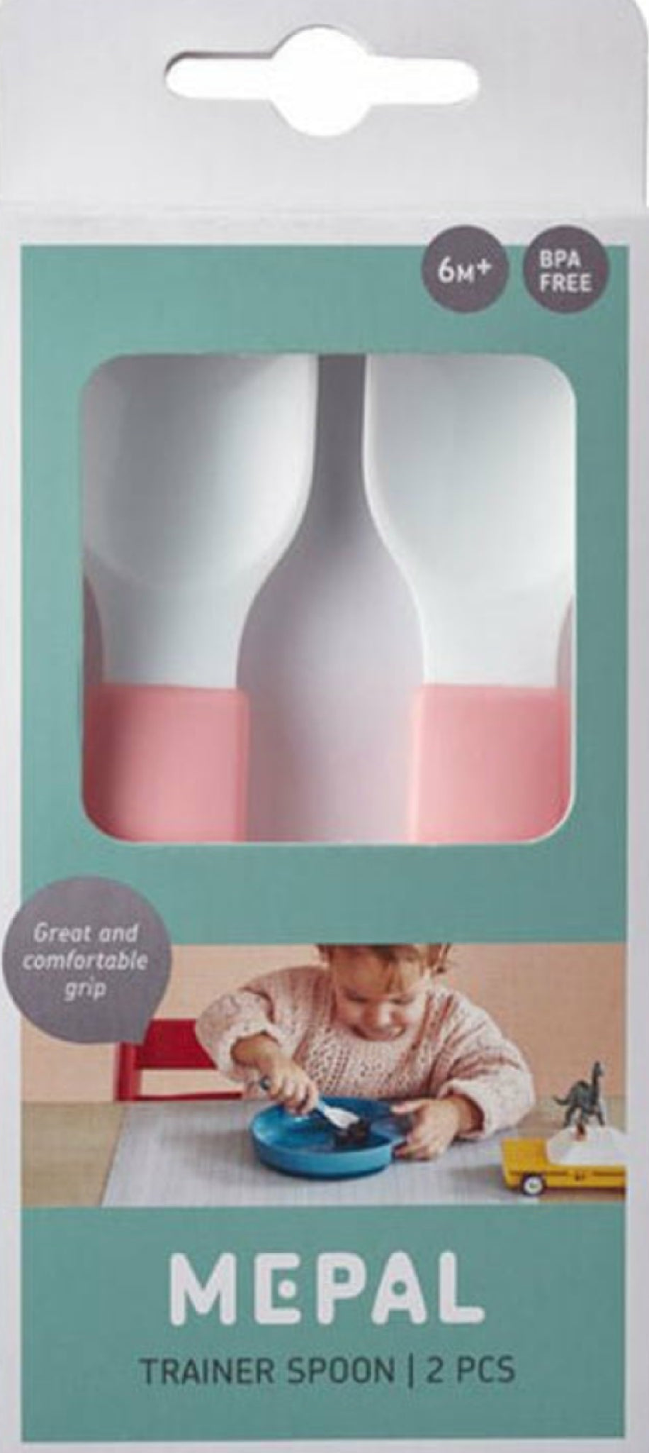 Mepal Mio Learning Spoon Set, Pink