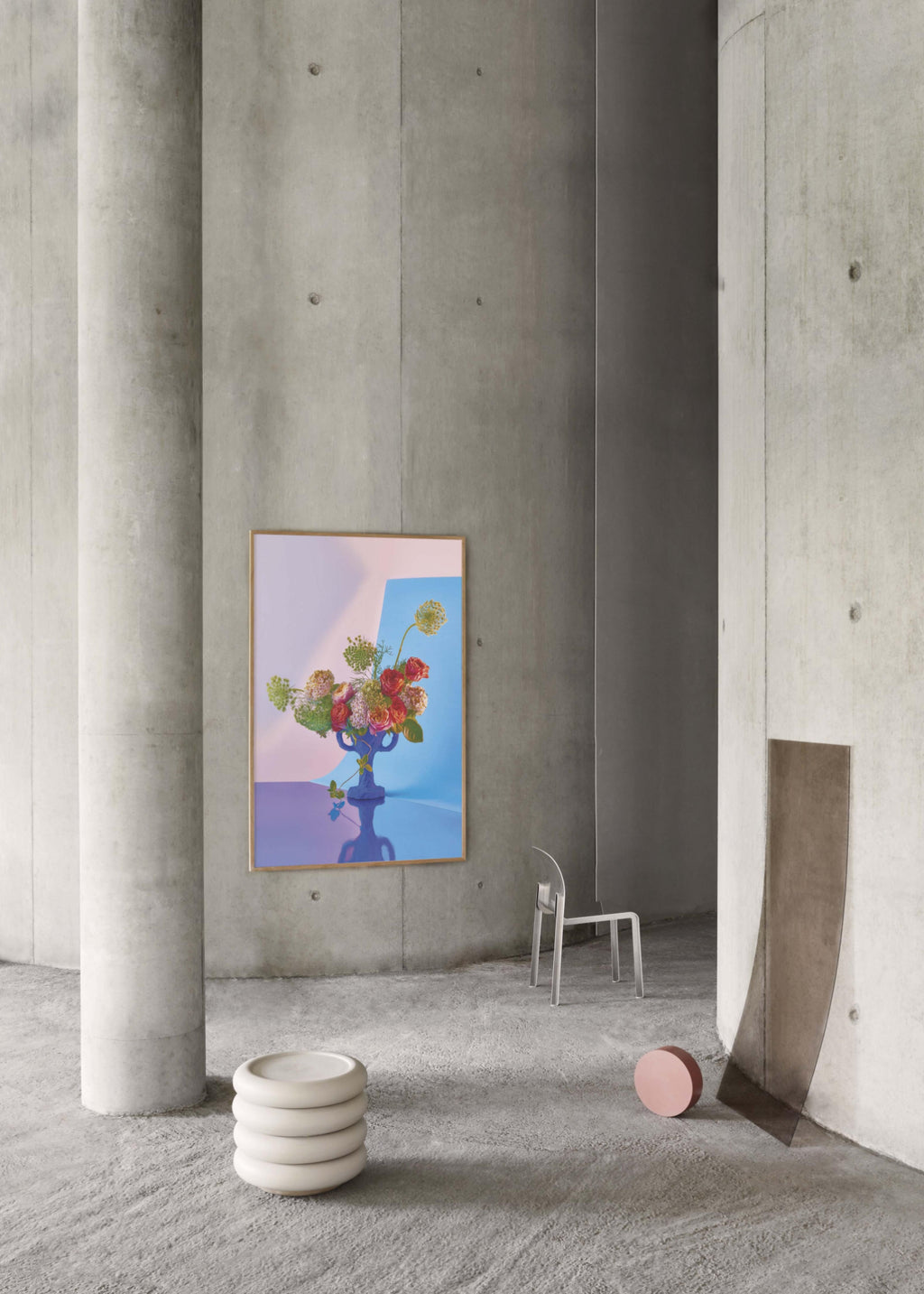 Paper Collective Bloom 02 Poster 50x70 Cm, Cyan