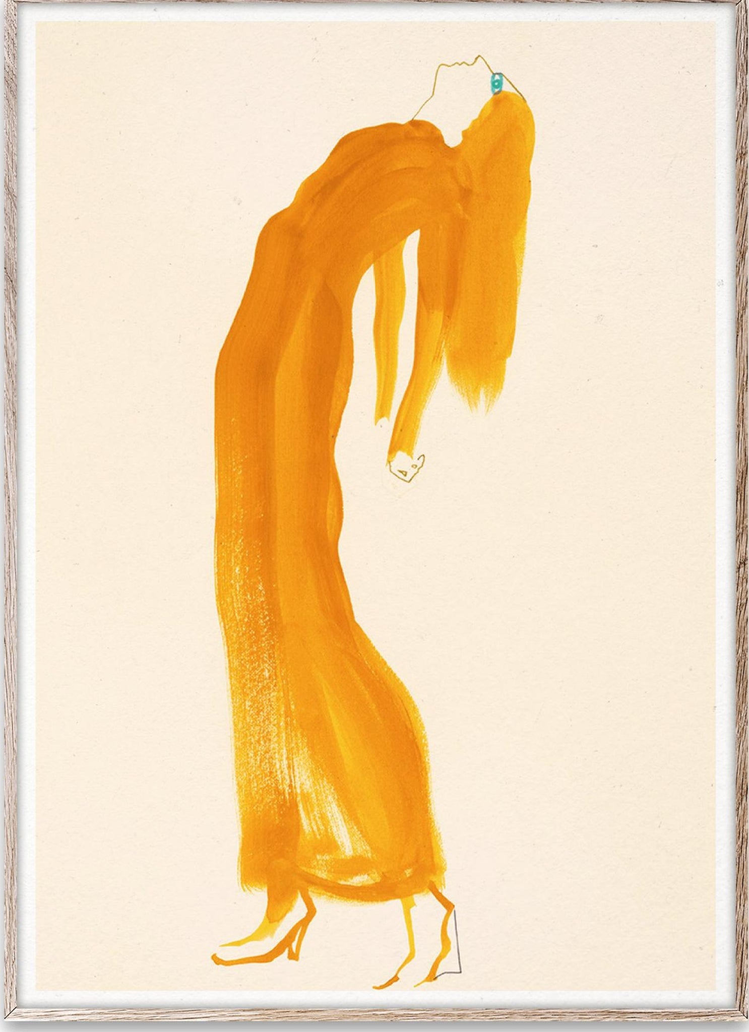 Paper Collective The Saffron Dress Poster, 30x40 Cm