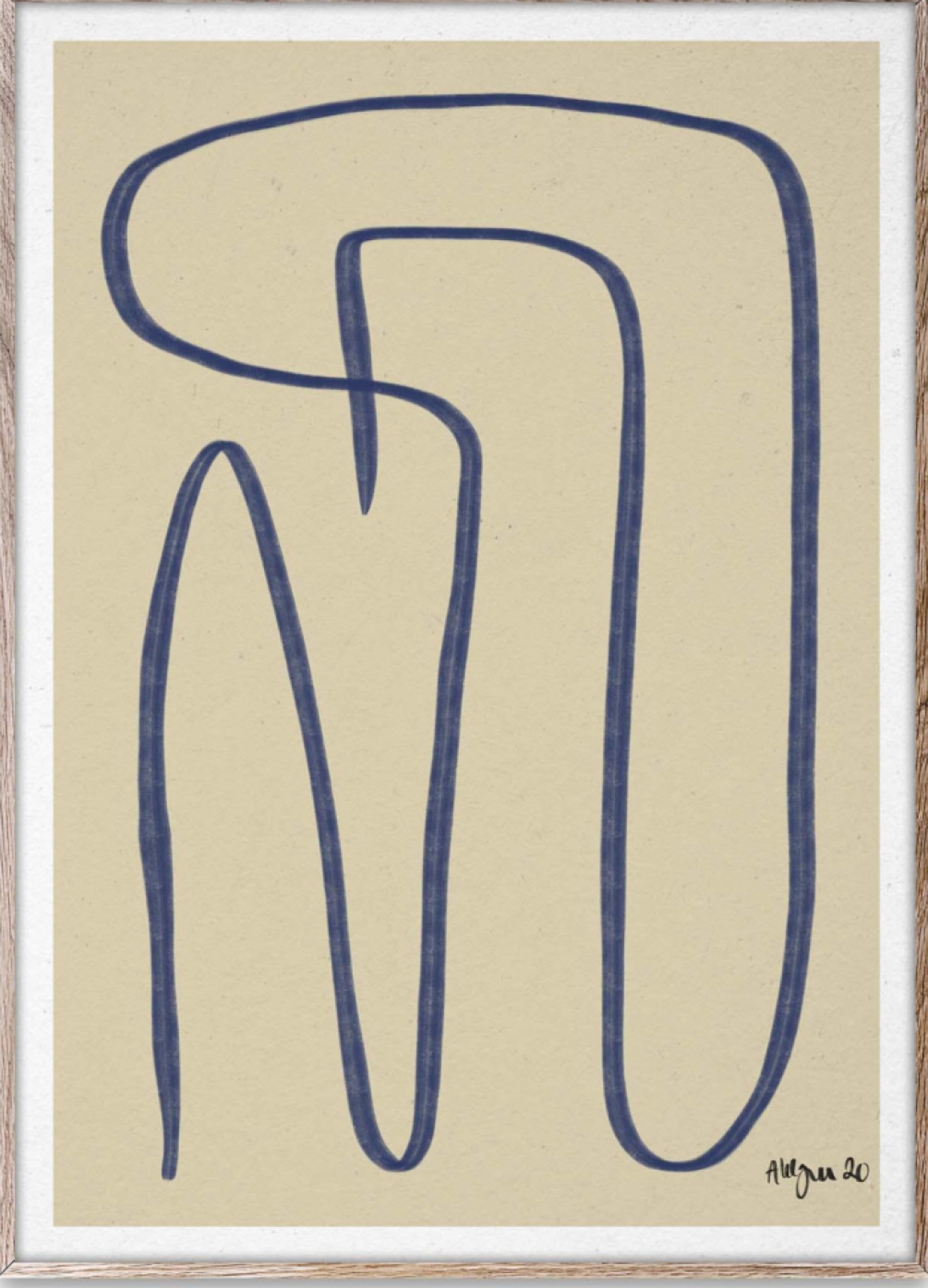 Paper Collective Different Ways Poster 30x40 Cm, Blue