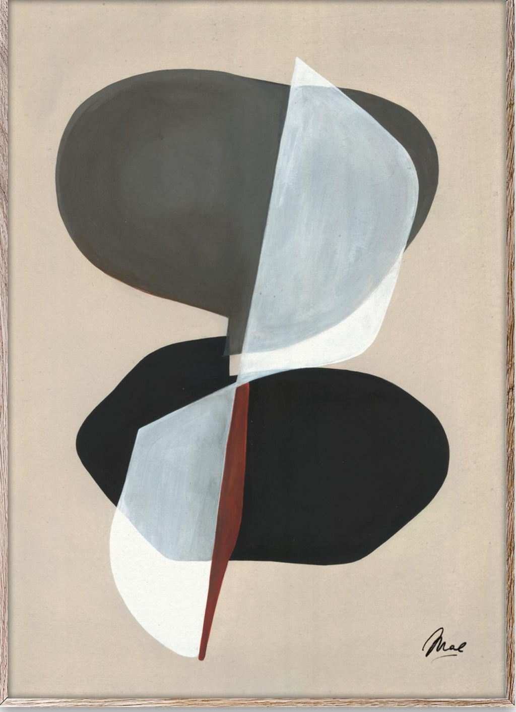 Paper Collective Composition 01 Poster, 50x70 Cm