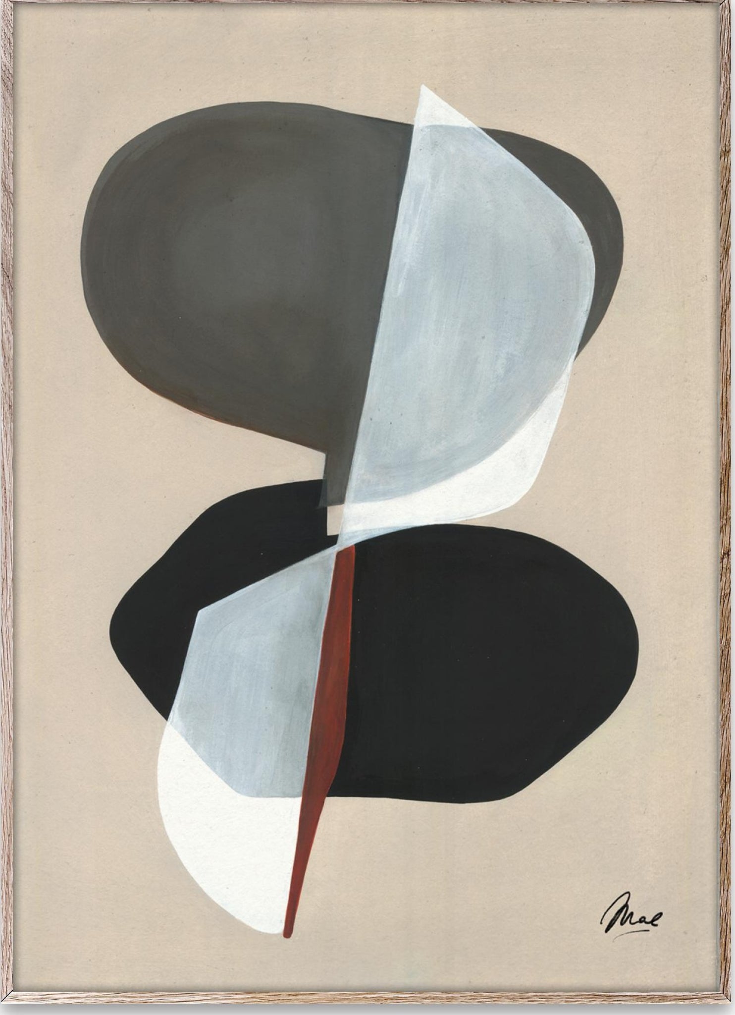 Paper Collective Composition 01 Poster, 50x70 Cm