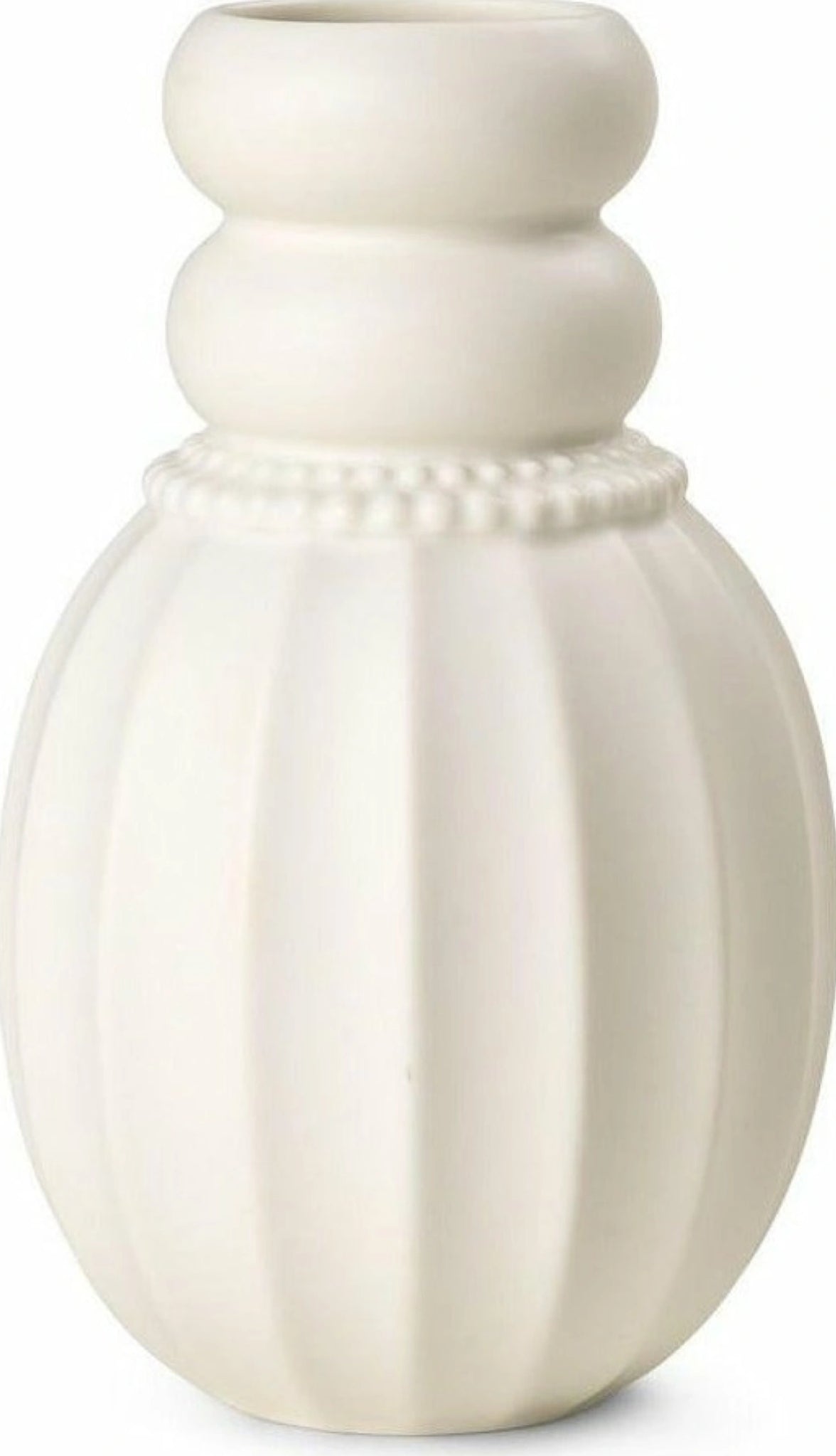 Dottir Pearlpuff Vase, White