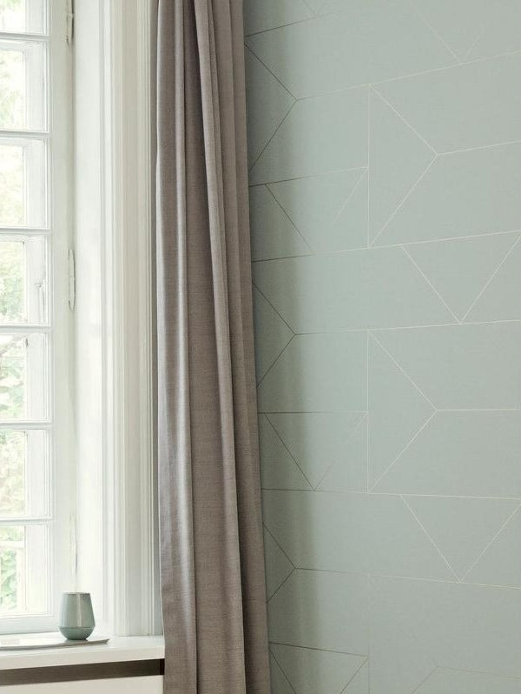 Ferm Living Lines Wallpaper, Mint