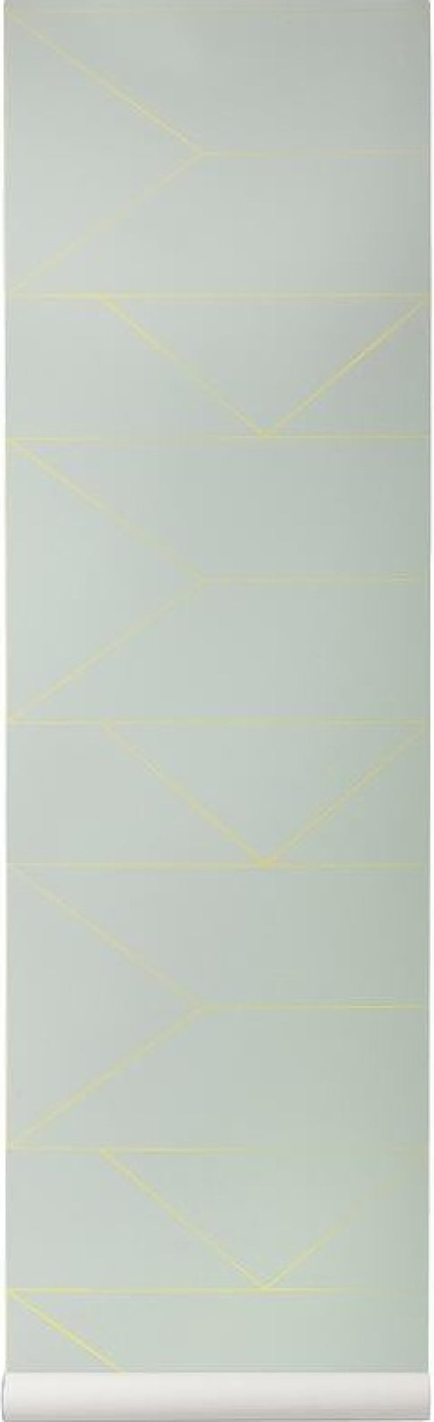 Ferm Living Lines Wallpaper, Mint